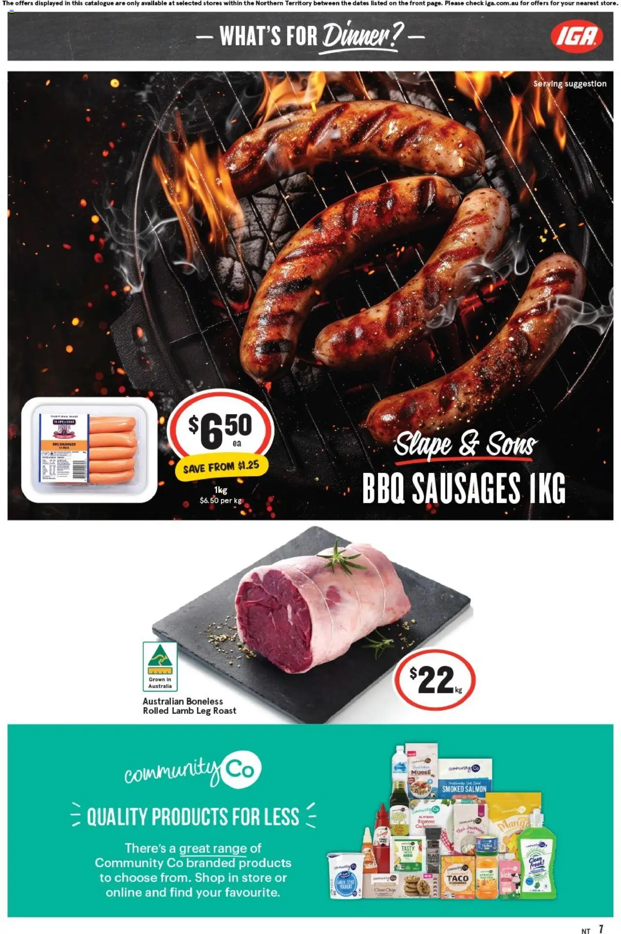IGA catalogue - valid from 24.09.2025 | Page: 7 | Products: Lamb, Salmon