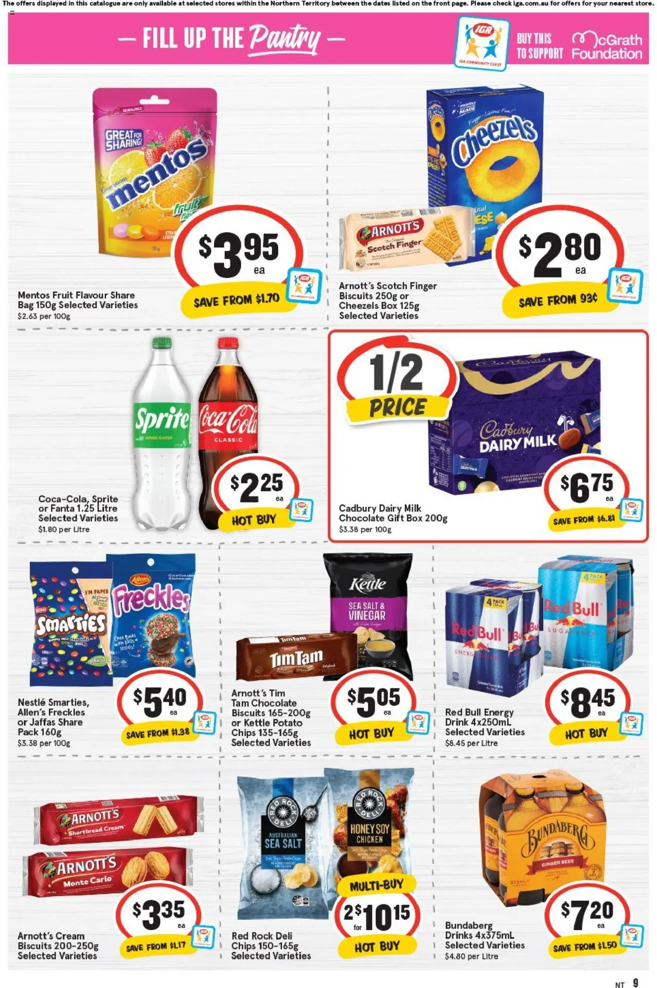 IGA catalogue - valid from 24.09.2025 | Page: 9 | Products: Milk, Salt, Scotch, Vinegar