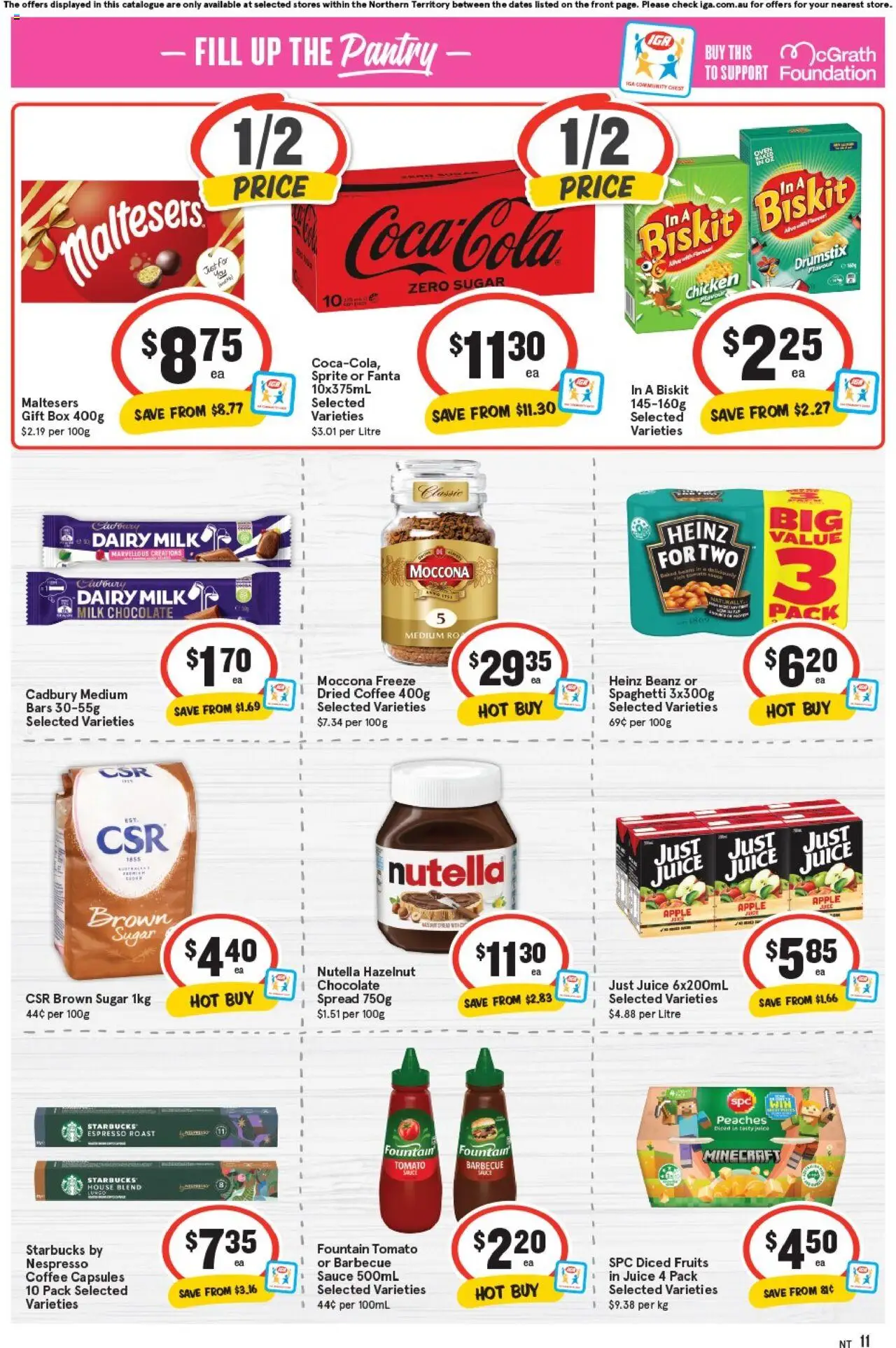 IGA catalogue - valid from 24.09.2025 | Page: 11 | Products: Box, Fruits, Sauce, Fountain