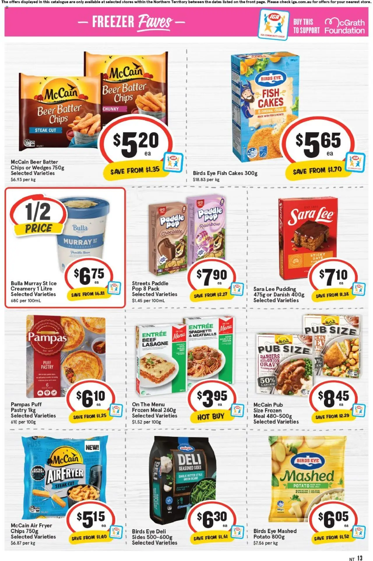 IGA catalogue - valid from 24.09.2025 | Page: 13 | Products: Beer, Fish, Pudding, Date