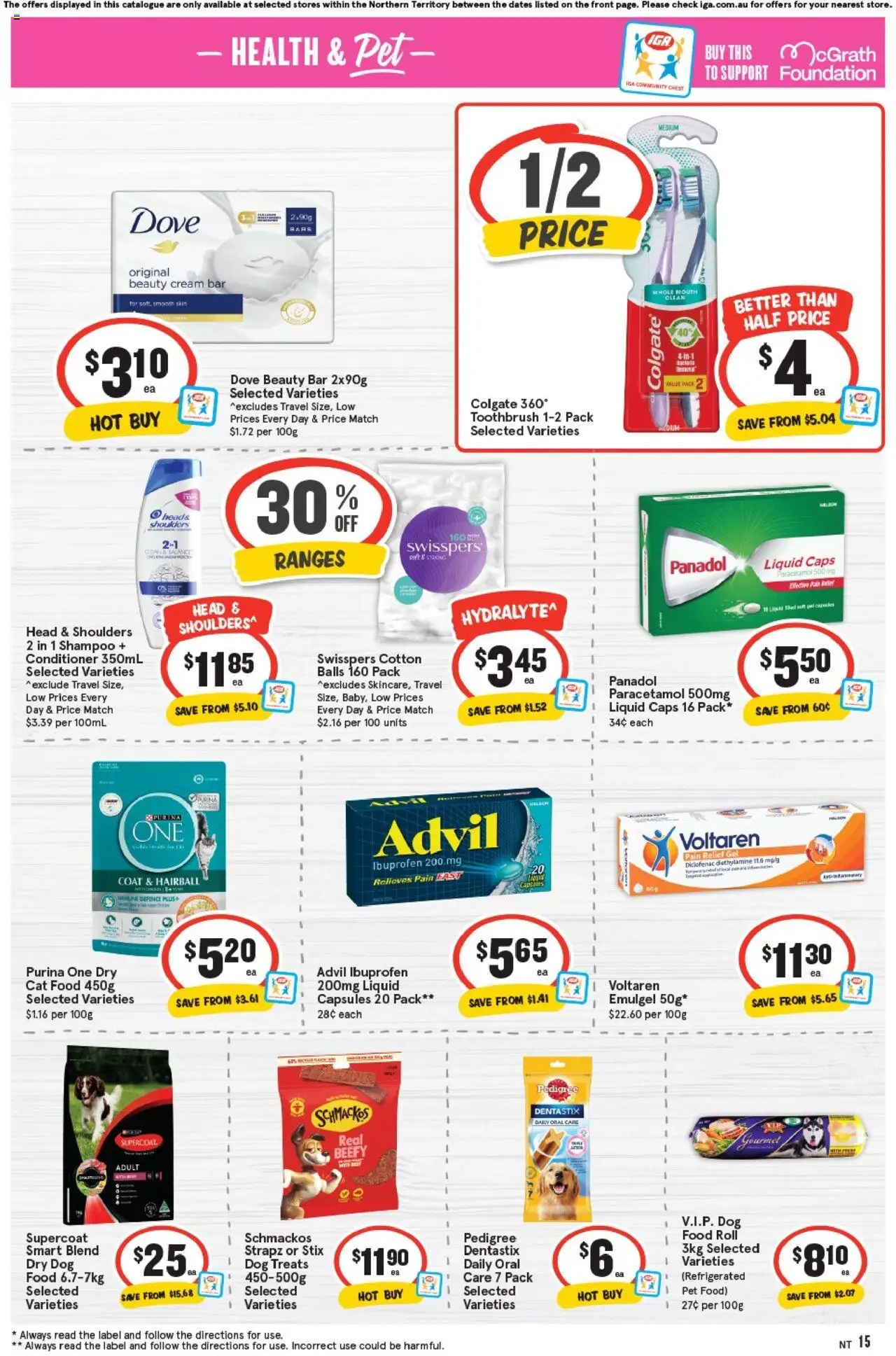 IGA catalogue - valid from 24.09.2025 | Page: 15 | Products: Conditioner, Cream, Coat, Toothbrush