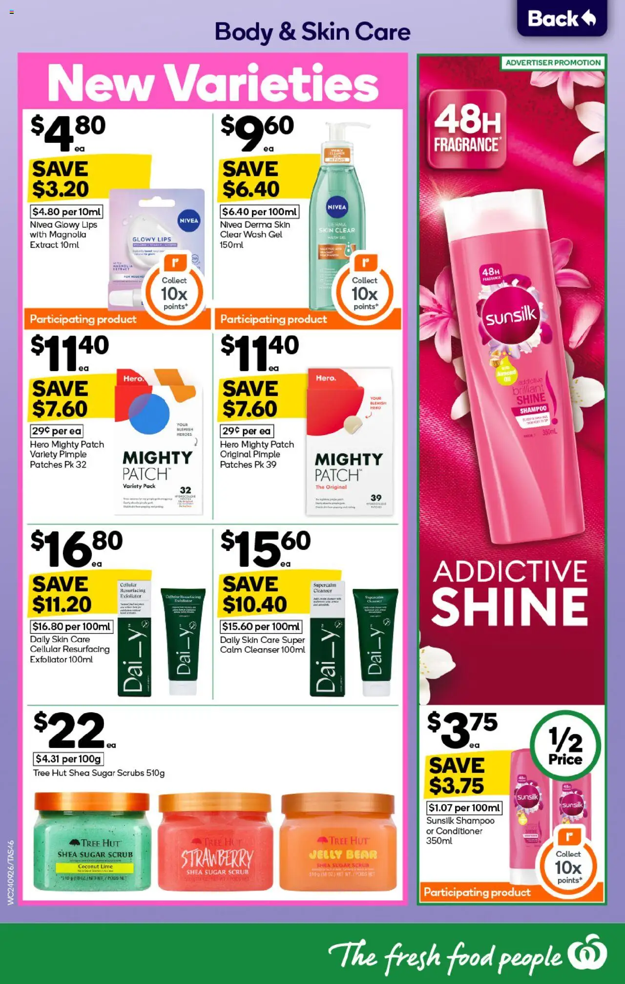 Woolworths catalogue - valid from 24.09.2025 | Page: 46 | Products: Shampoo, Conditioner, Scrub, Exfoliator