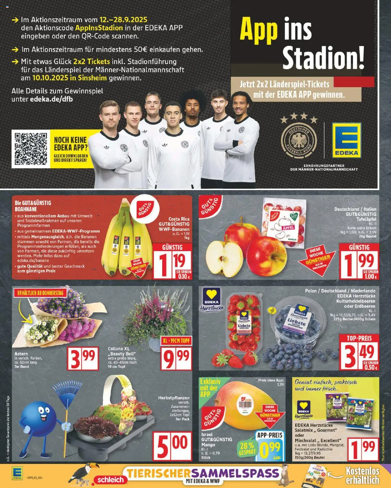 Edeka Prospekt 	 – gültig ab 22.09.2025 | Seite: 2 | Produkte: Bananen, Heidelbeeren, Mango, Erdbeeren