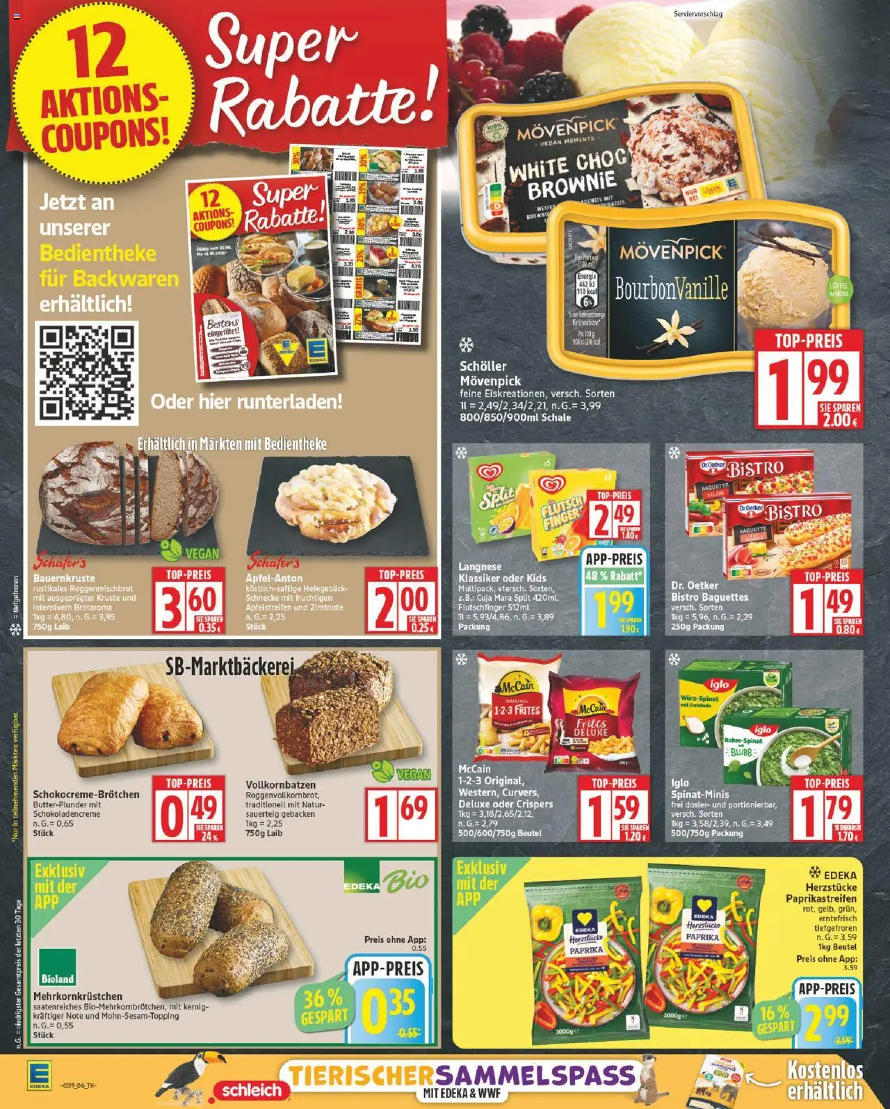 Edeka Prospekt 	 – gültig ab 22.09.2025 | Seite: 6 | Produkte: Langnese, Iglo, Baguette, Zwiebeln