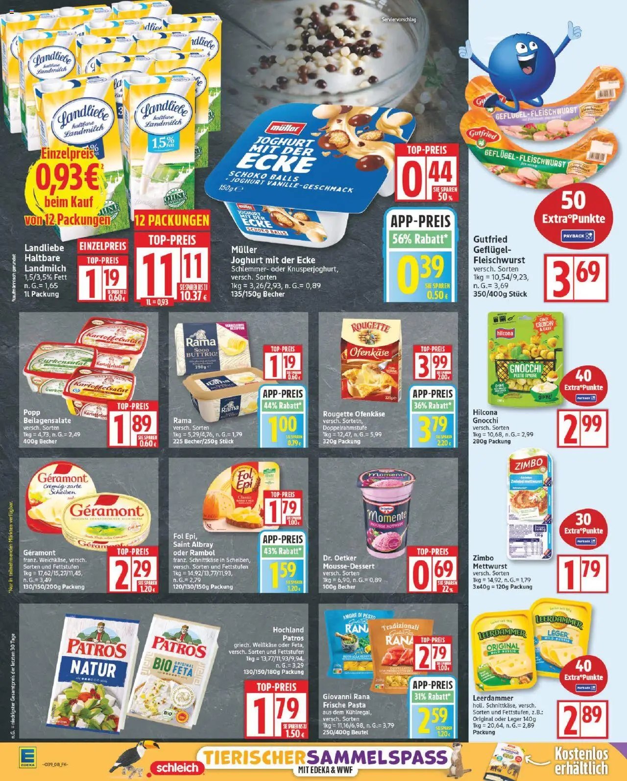 Edeka Prospekt 	 – gültig ab 22.09.2025 | Seite: 8 | Produkte: Geramont, Rotwein, Rougette ofenkase, Gurken