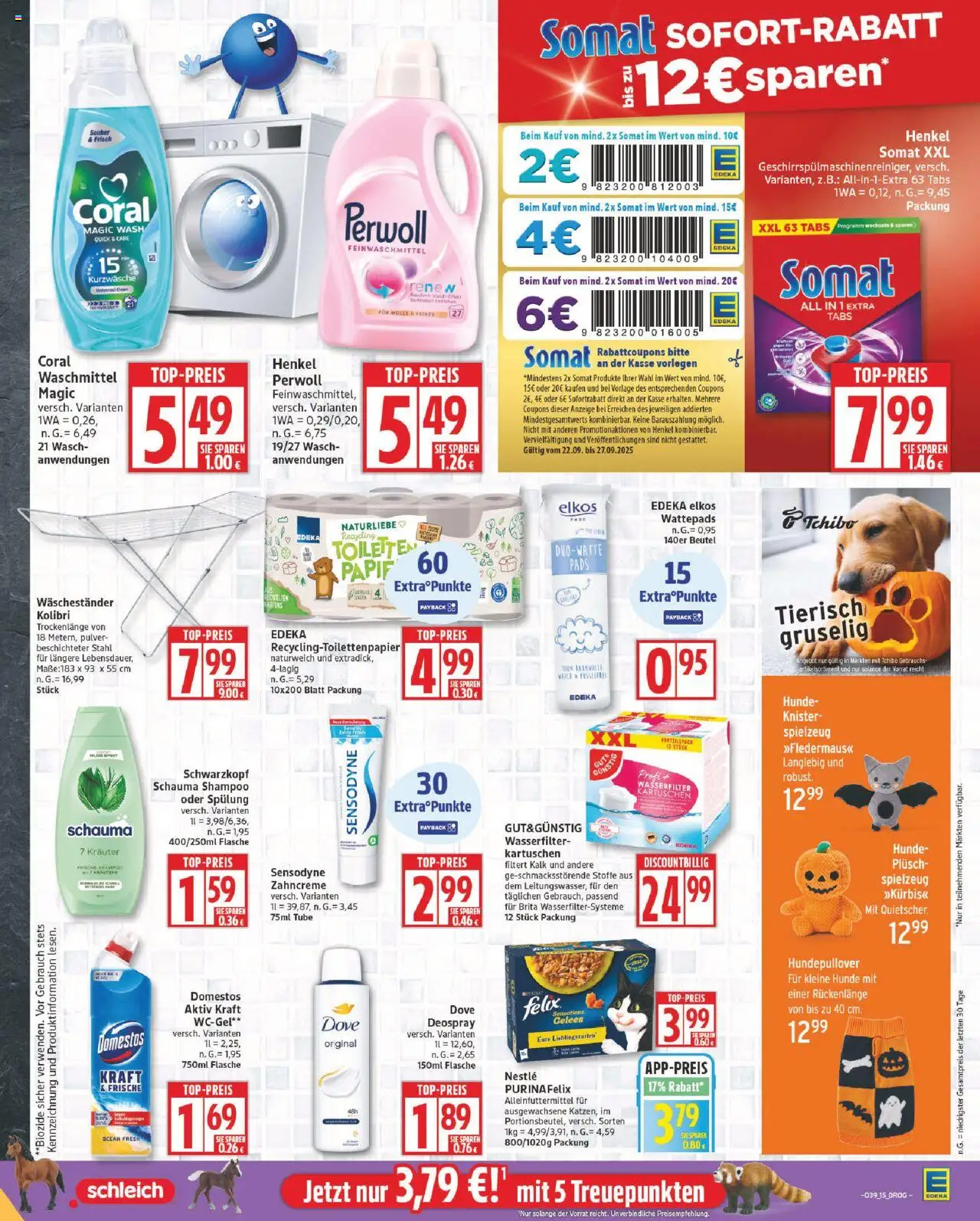 Edeka Prospekt 	 – gültig ab 22.09.2025 | Seite: 15 | Produkte: Wattepads, Coral, Spülung, Deospray