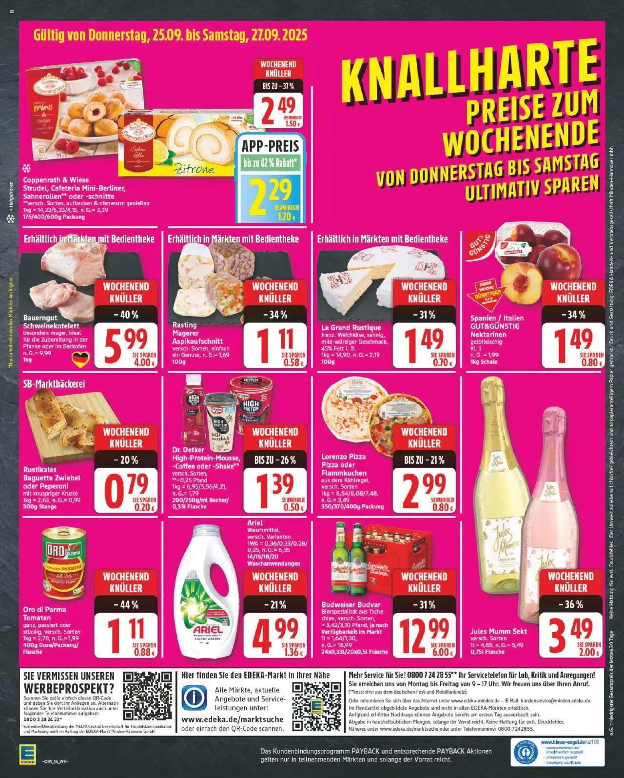Edeka Prospekt 	 – gültig ab 22.09.2025 | Seite: 16 | Produkte: Berliner, Zitrone, Bauerngut, Pizza
