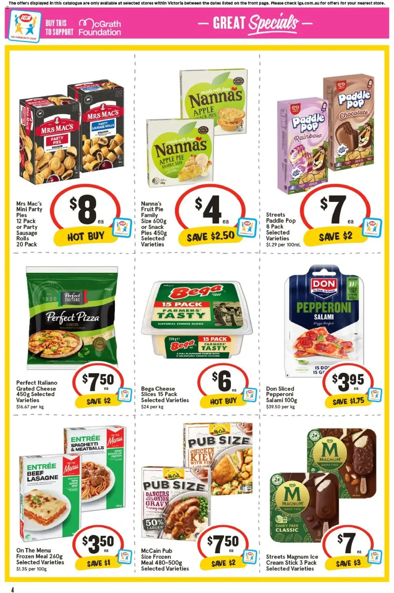 IGA catalogue - valid from 24.09.2025 | Page: 7 | Products: Chocolate, Pizza, Chicken, Foundation