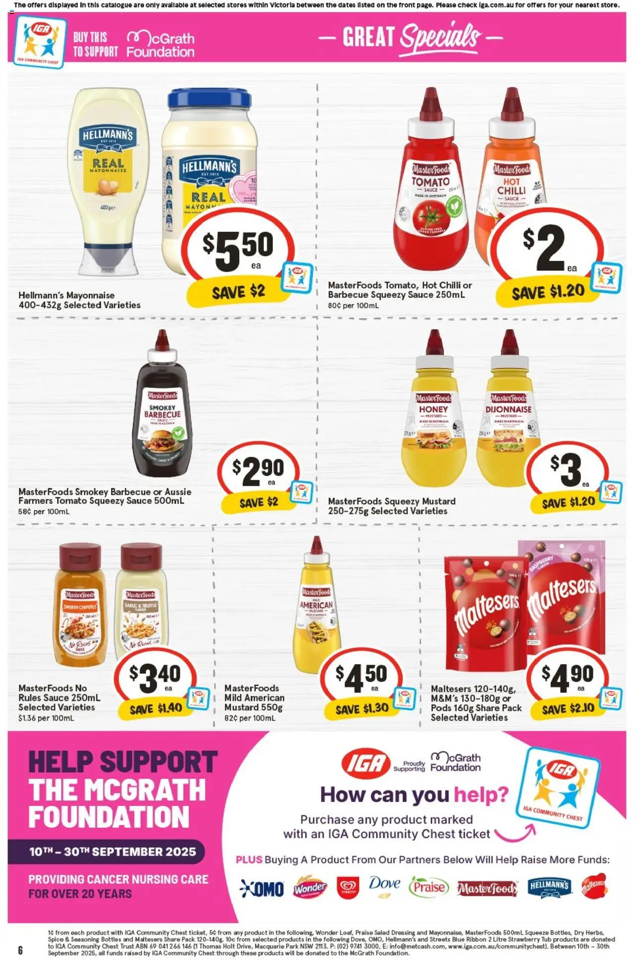 IGA catalogue - valid from 24.09.2025 | Page: 9 | Products: Honey, Mustard, Chilli, Foundation