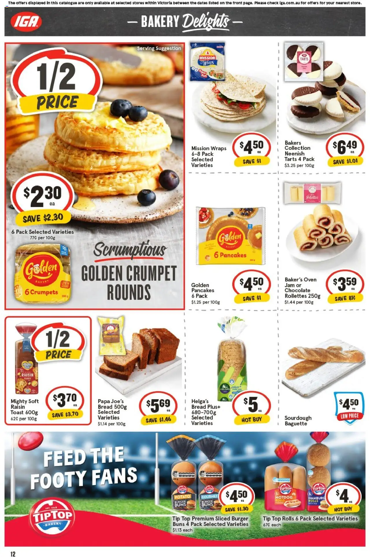 IGA catalogue - valid from 24.09.2025 | Page: 15 | Products: Crumpets, Bread, Oven, Bakery