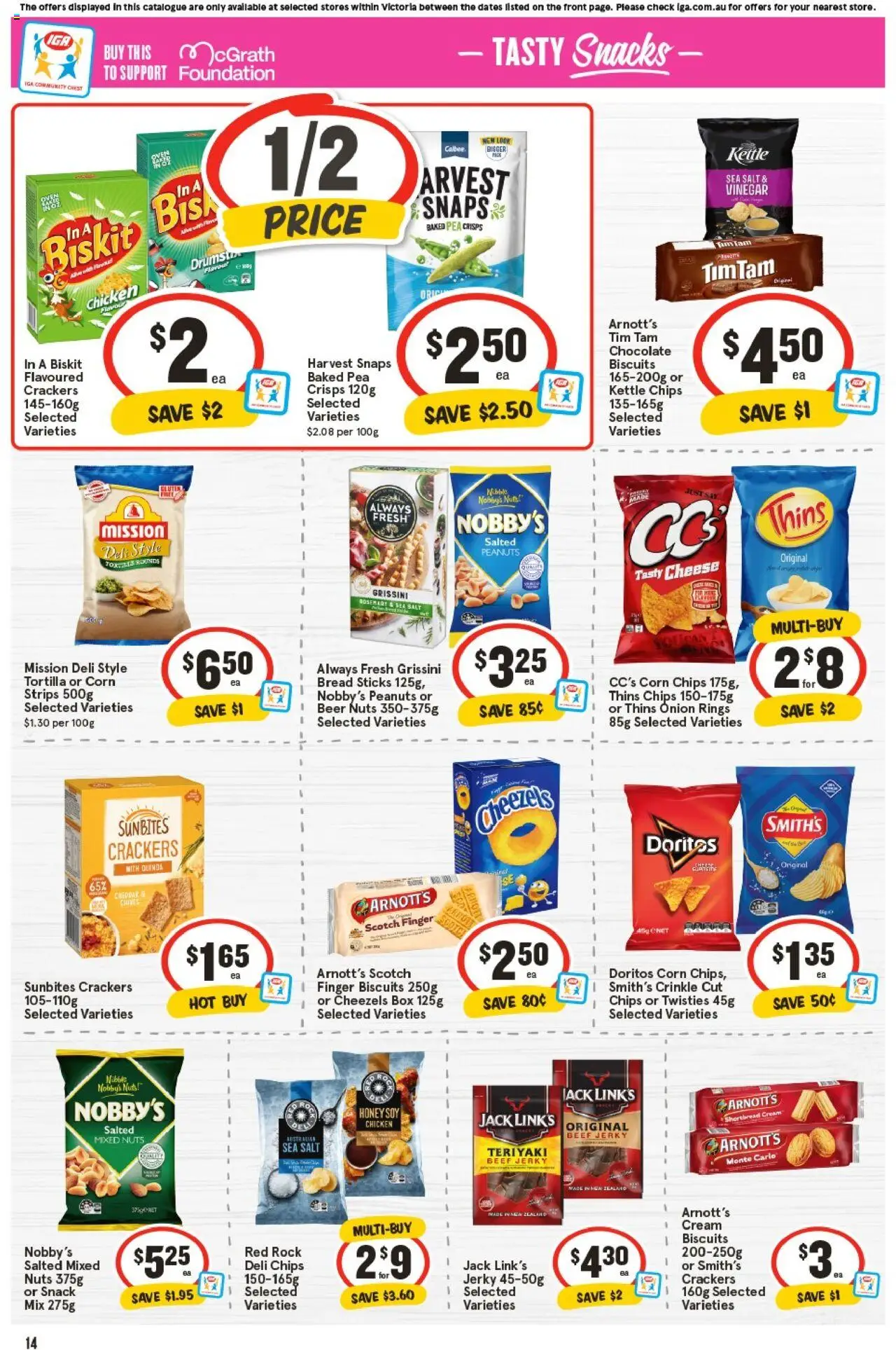 IGA catalogue - valid from 24.09.2025 | Page: 17 | Products: Box, Crackers, Bread, Beer
