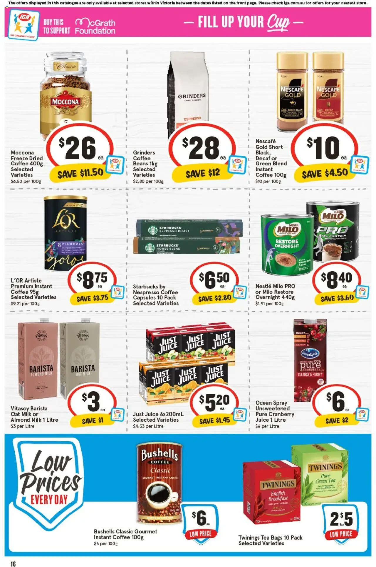 IGA catalogue - valid from 24.09.2025 | Page: 19 | Products: Juice, Rice, Tea, Moccona