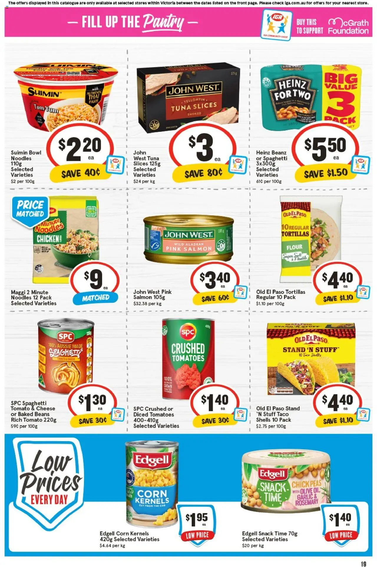 IGA catalogue - valid from 24.09.2025 | Page: 22 | Products: Flour, Chicken, Tuna, Foundation