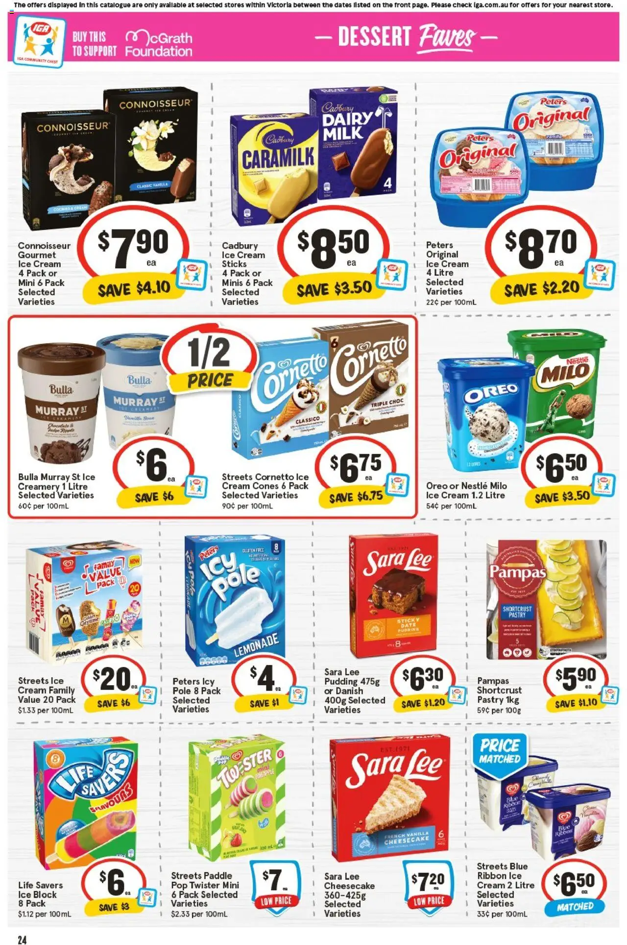 IGA catalogue - valid from 24.09.2025 | Page: 27 | Products: Milk, Pastry, Pudding, Ice cream