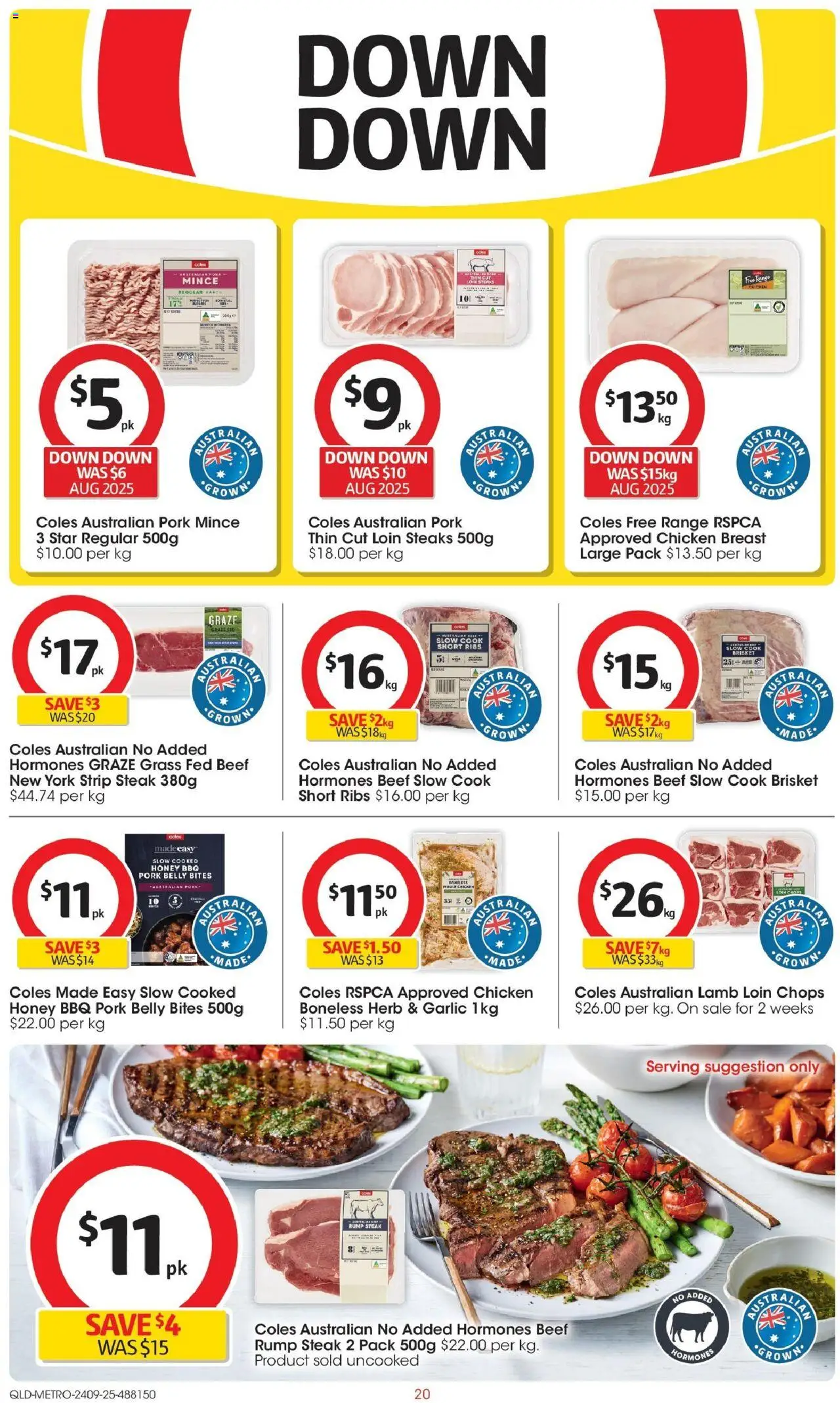 Coles catalogue - valid from 24.09.2025 | Page: 20 | Products: Herb, Chicken, Beef, Steak