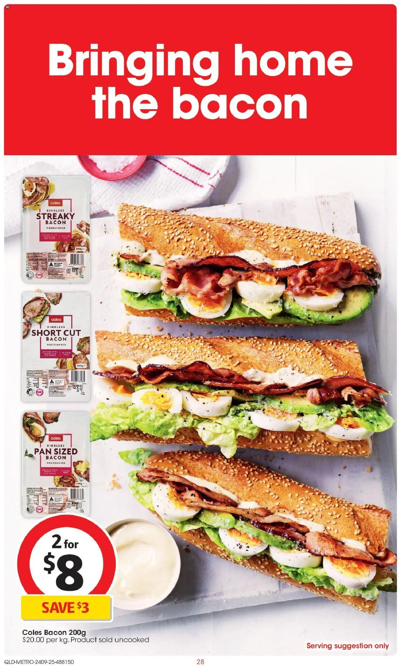 Coles catalogue - valid from 24.09.2025 | Page: 28 | Products: Bacon