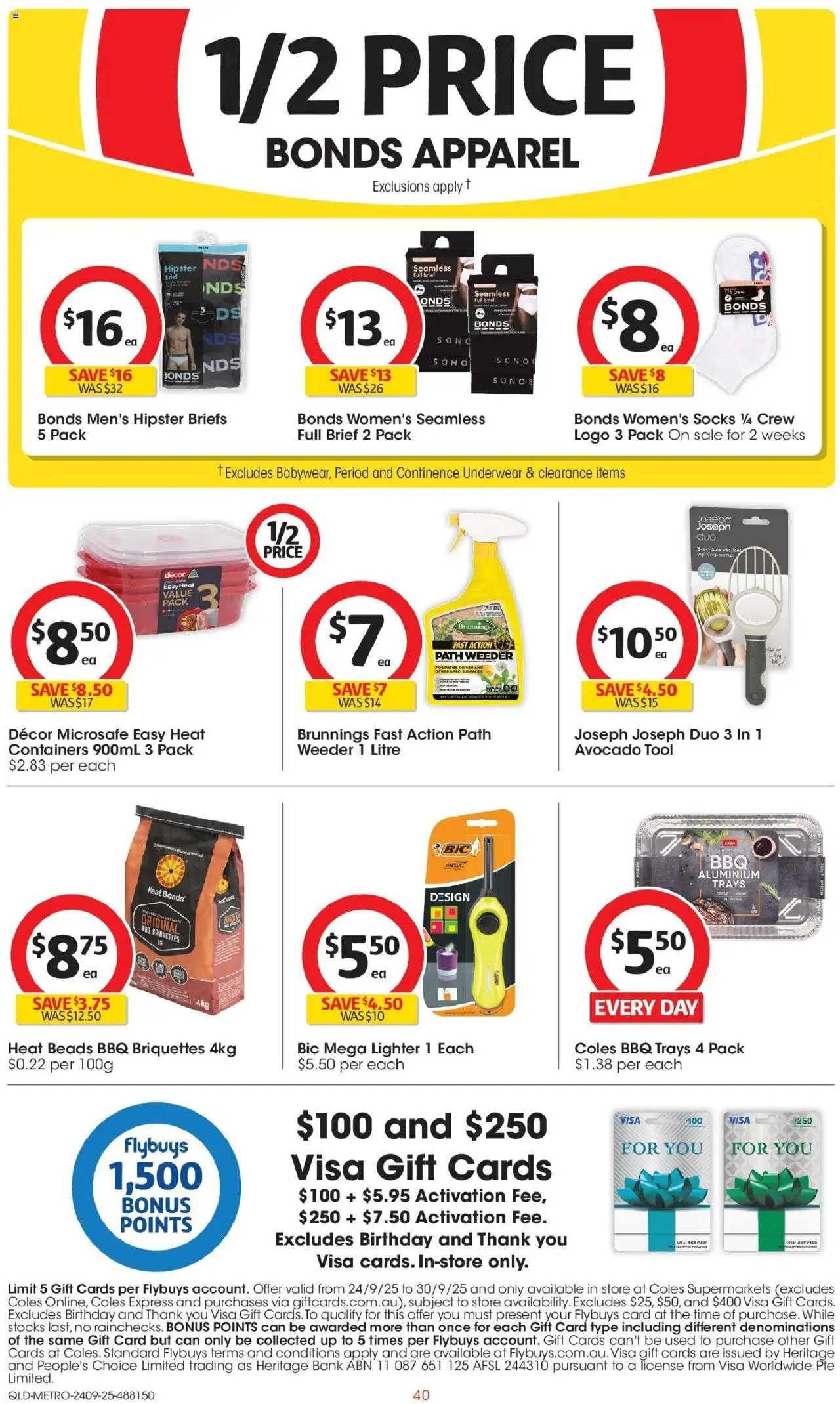 Coles catalogue - valid from 24.09.2025 | Page: 40 | Products: Decor, Avocado, Underwear, Briefs