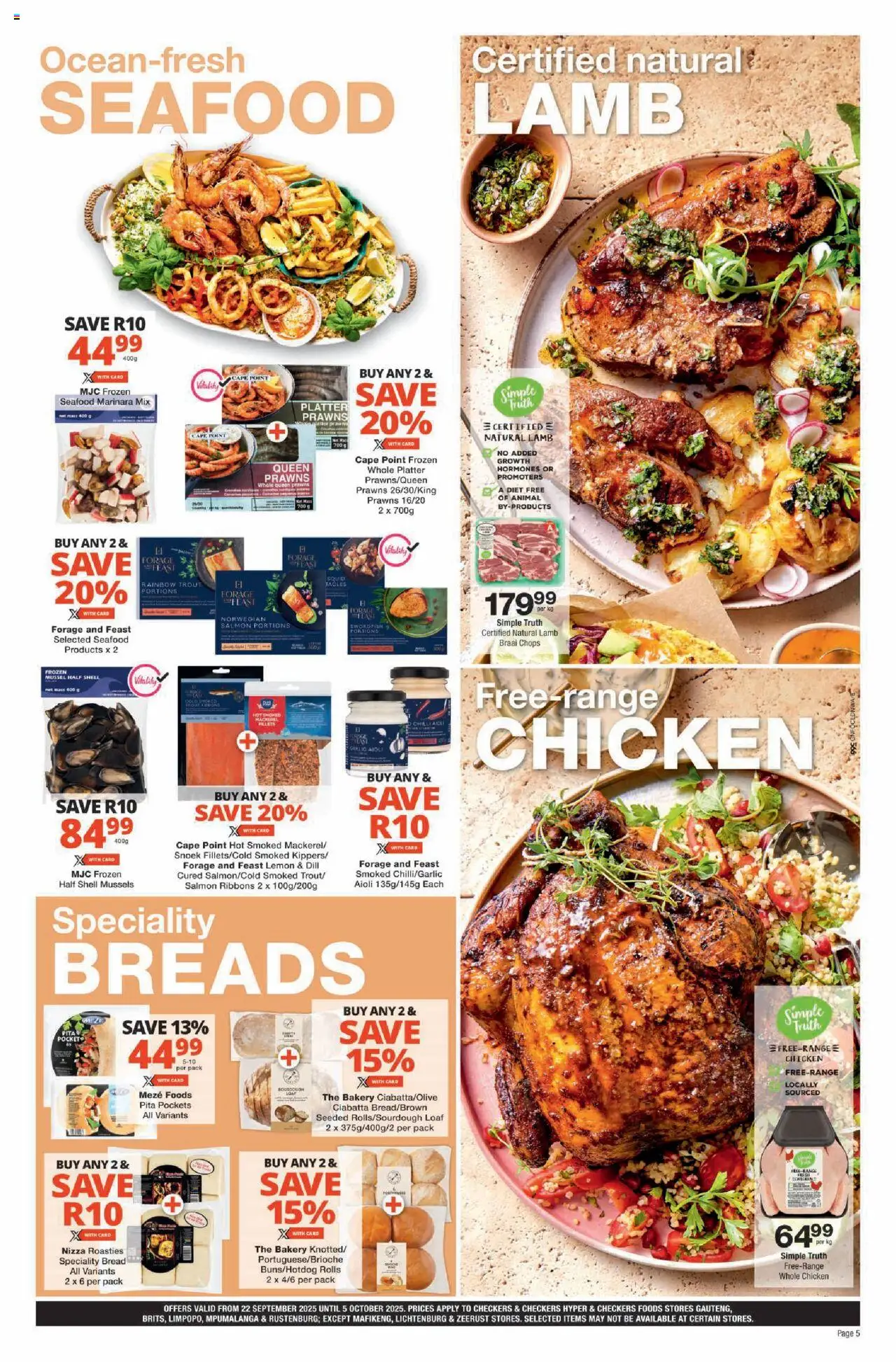 New Checkers catalogue – valid from 22.09.2025 | Page: 5 | Products: Dill, Platter, Chicken, Chilli