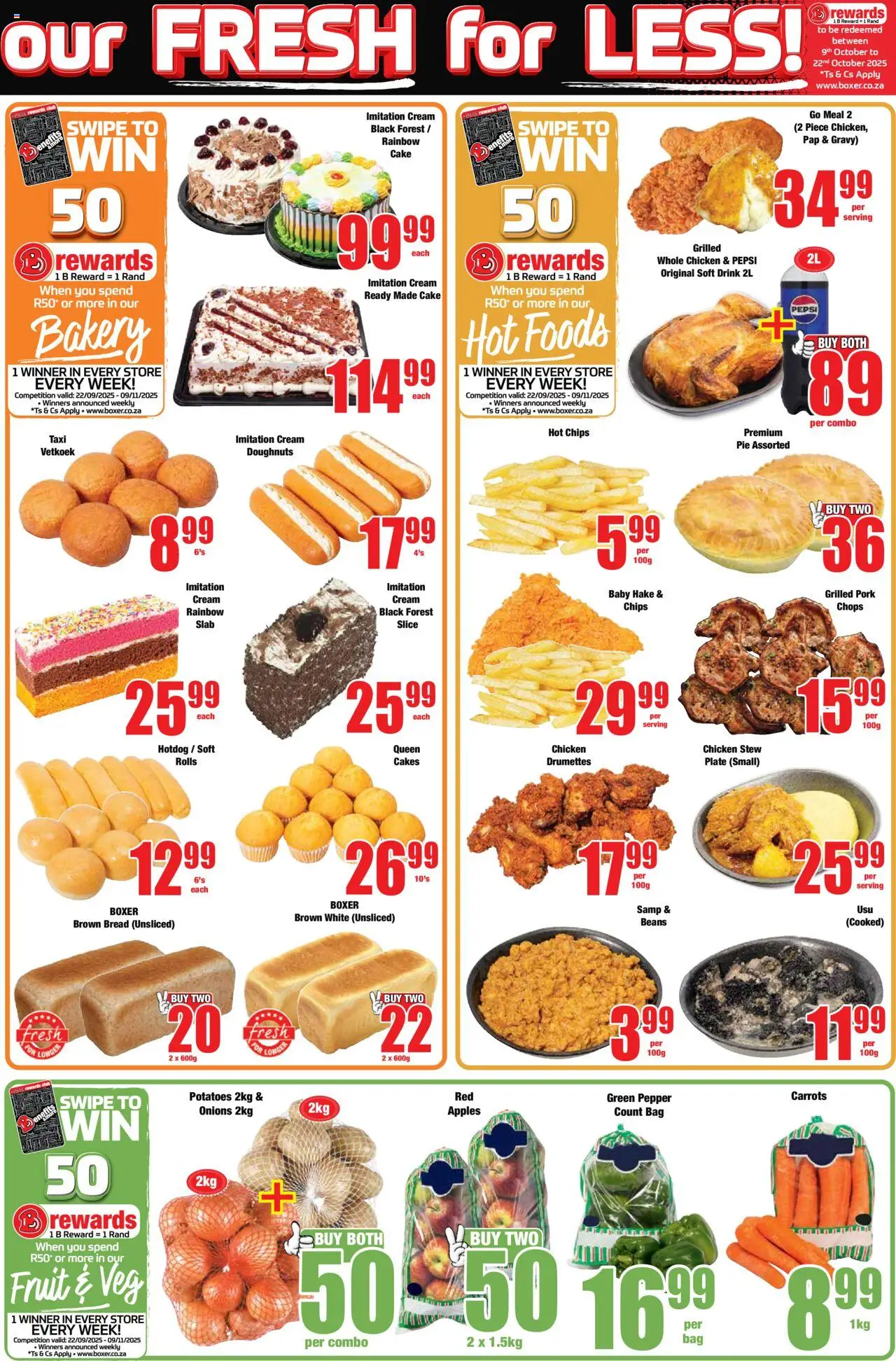 New Boxer catalogue – valid from 22.09.2025 | Page: 3 | Products: Cake, Chicken, Pork, Pepper