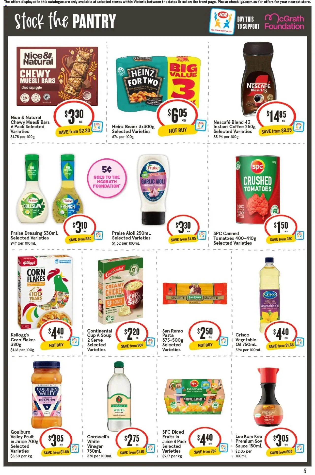 IGA catalogue - valid from 24.09.2025 | Page: 5 | Products: Fruits, Garlic, Vinegar, Foundation