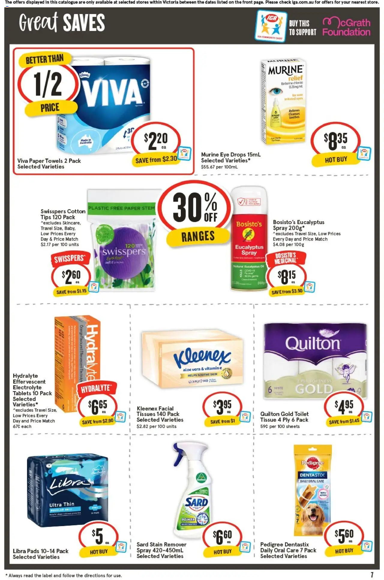 IGA catalogue - valid from 24.09.2025 | Page: 7 | Products: Toilet, Stain remover, Foundation, Vitamin