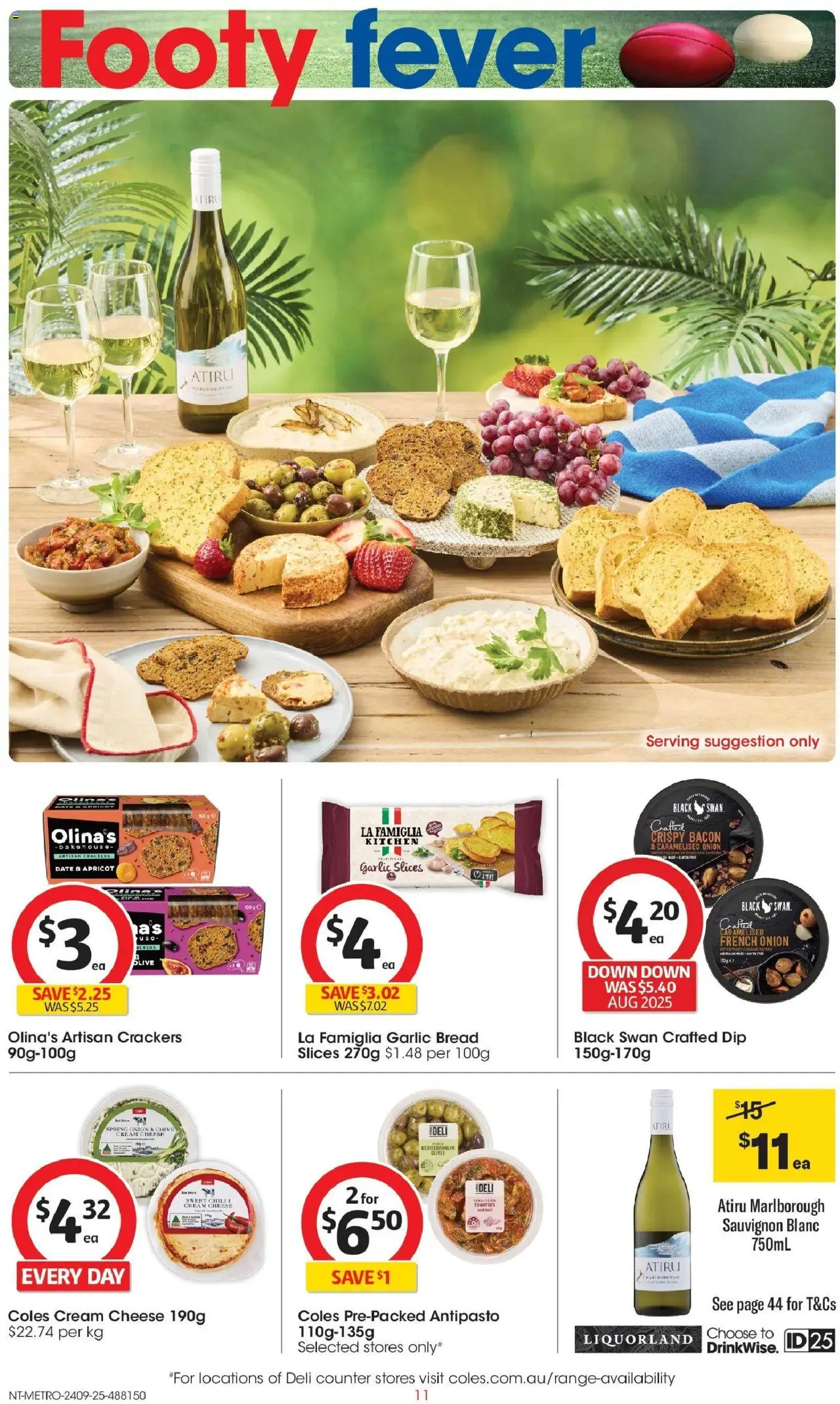 Coles catalogue - valid from 24.09.2025 | Page: 11 | Products: Cheese, Bread, Cream, Chilli