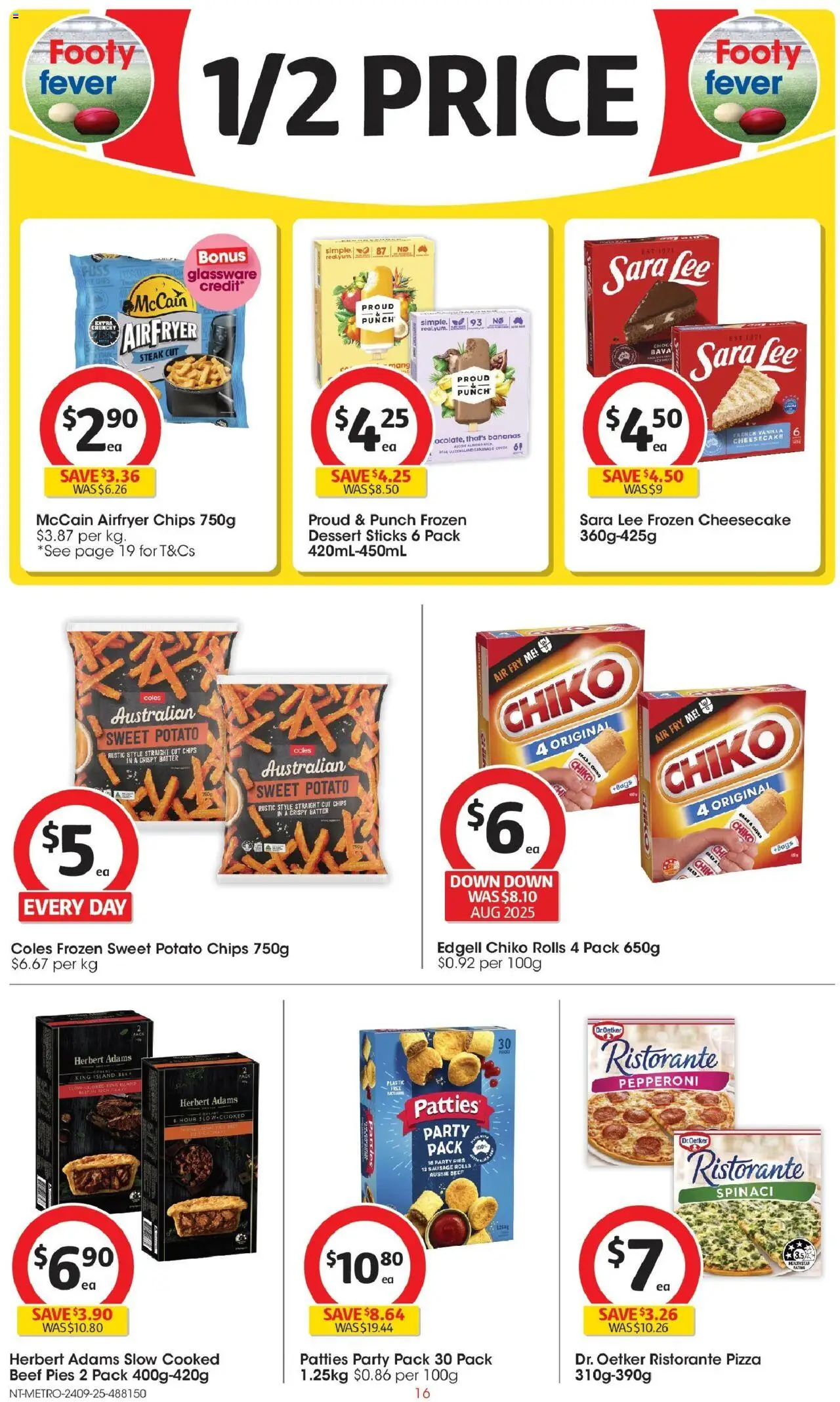 Coles catalogue - valid from 24.09.2025 | Page: 16 | Products: Milk, Pizza, Glassware, Steak