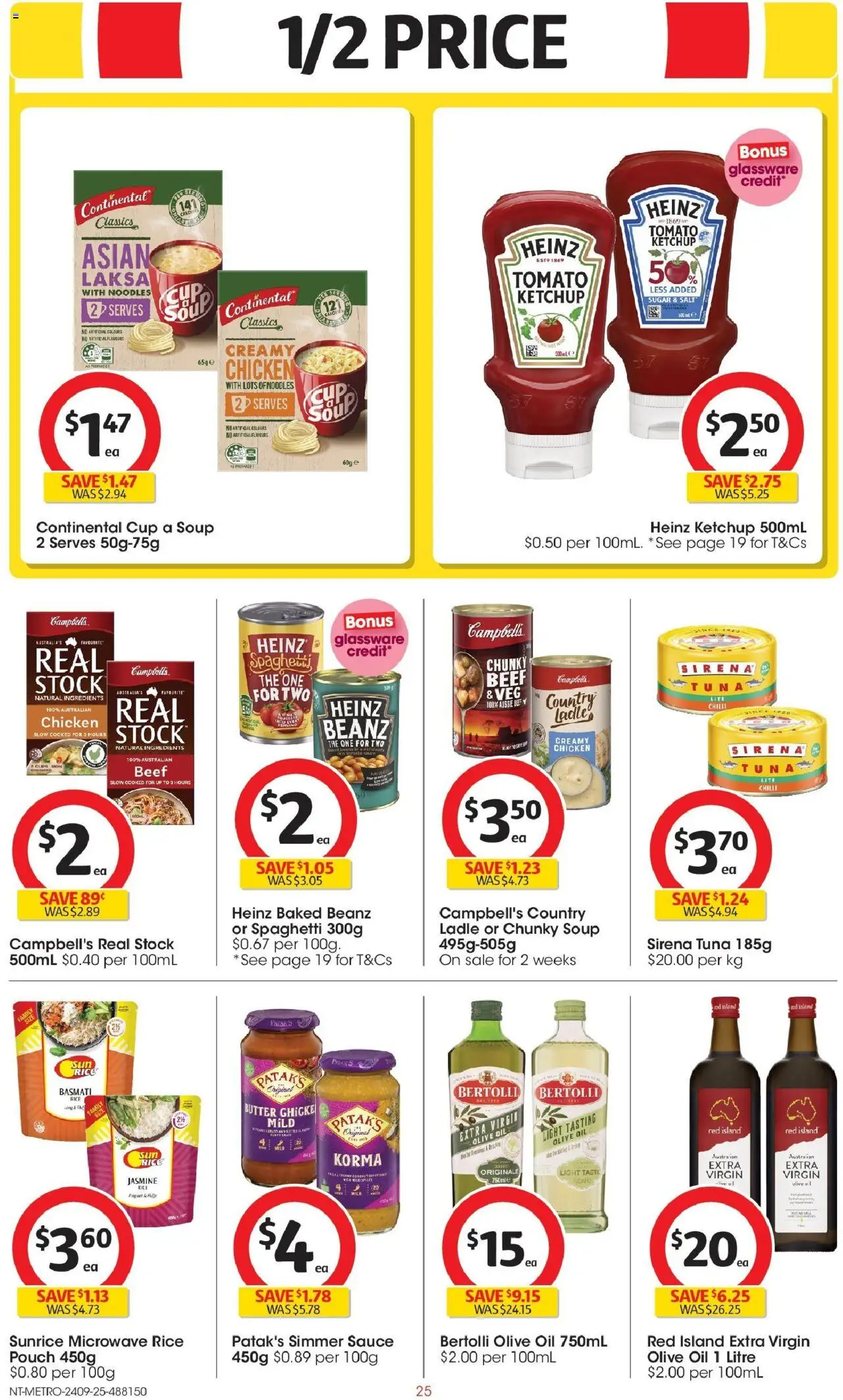 Coles catalogue - valid from 24.09.2025 | Page: 25 | Products: Light, Sauce, Sugar, Soup
