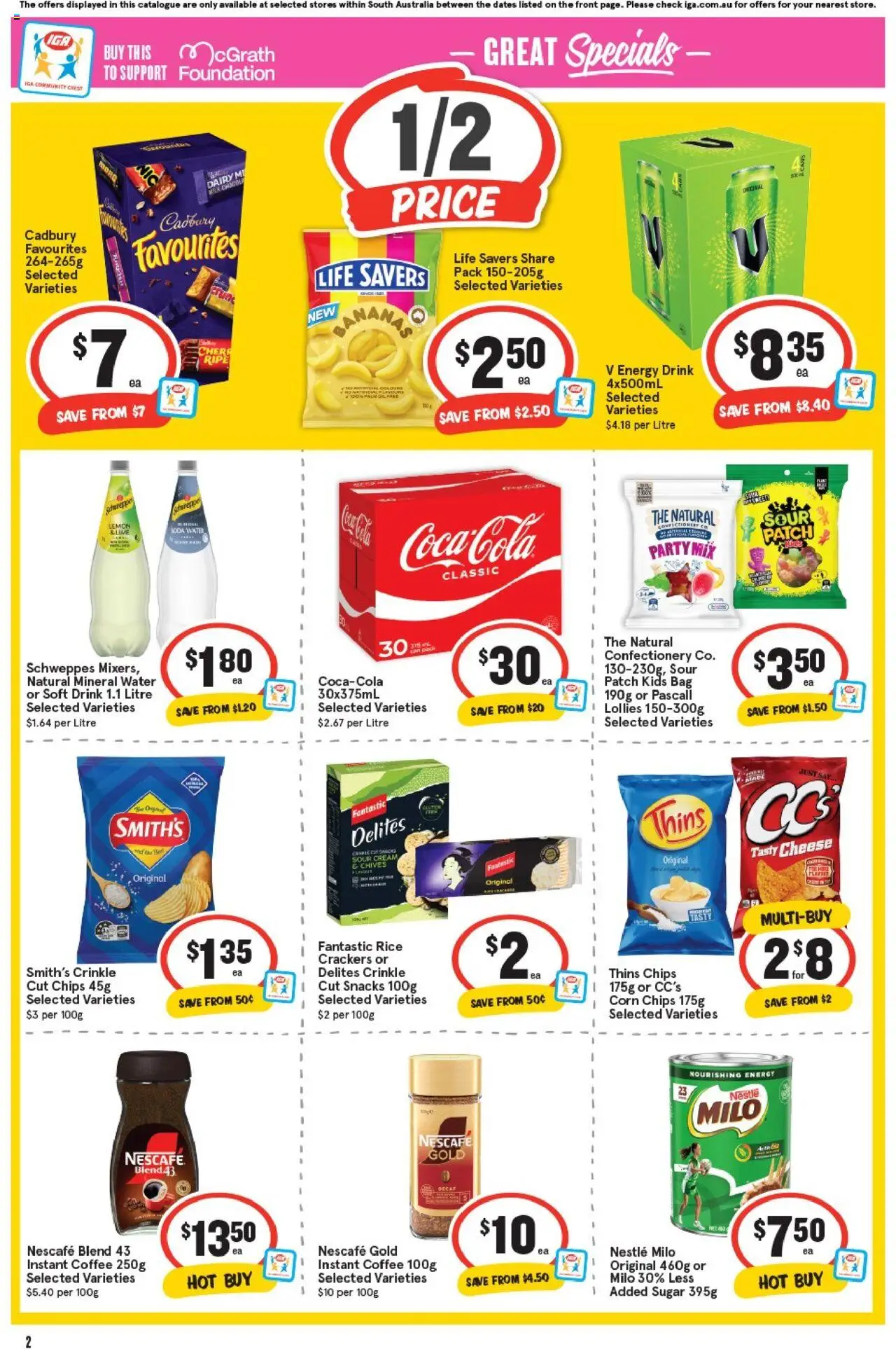 IGA catalogue - valid from 24.09.2025 | Page: 2 | Products: Sour cream, Cream, Water, Lime