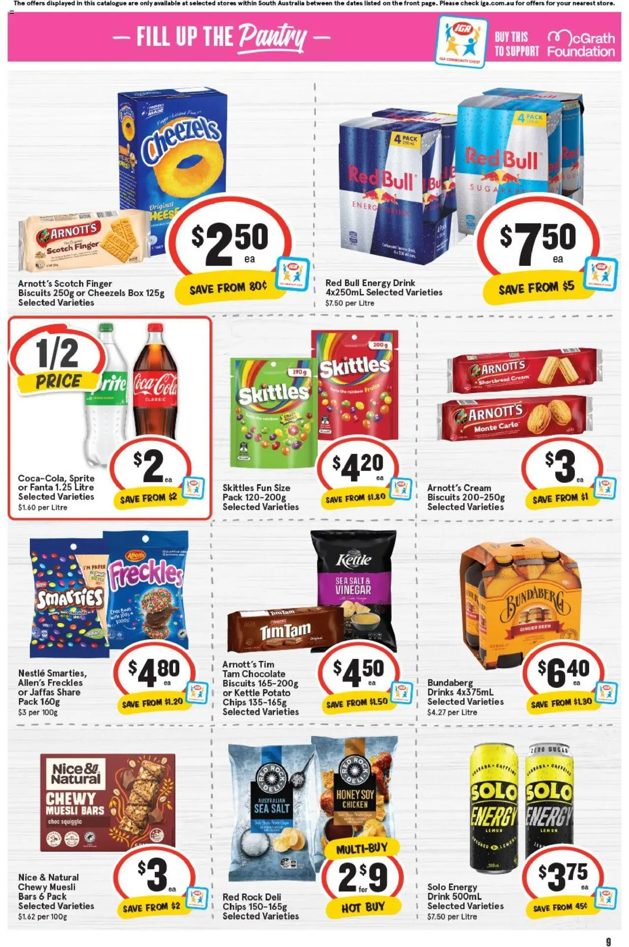 IGA catalogue - valid from 24.09.2025 | Page: 9 | Products: Beer, Cream, Salt, Scotch