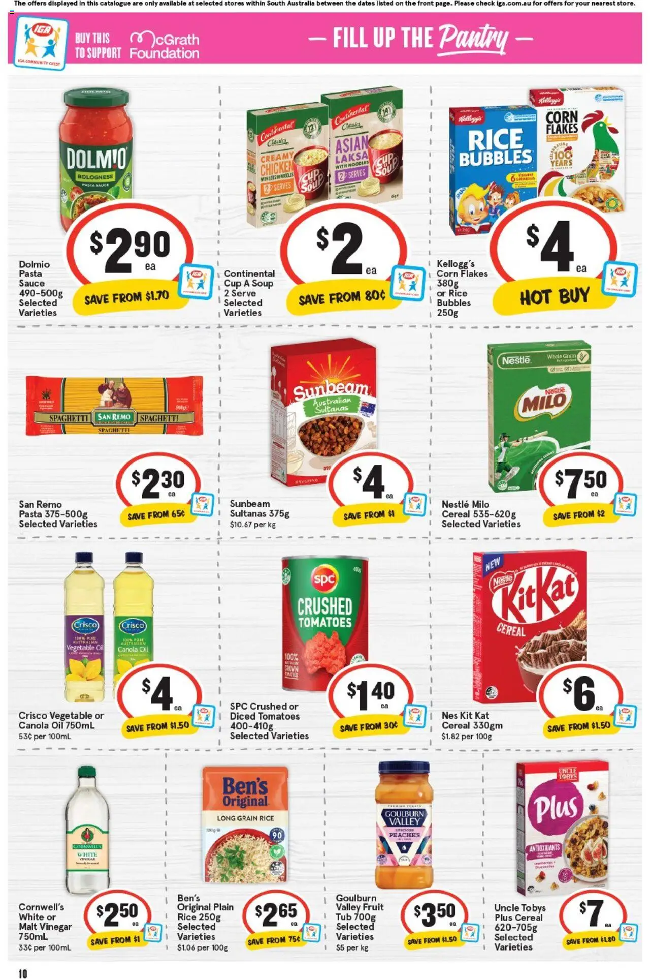 IGA catalogue - valid from 24.09.2025 | Page: 10 | Products: Chicken, Tomatoes, Noodles, Sauce