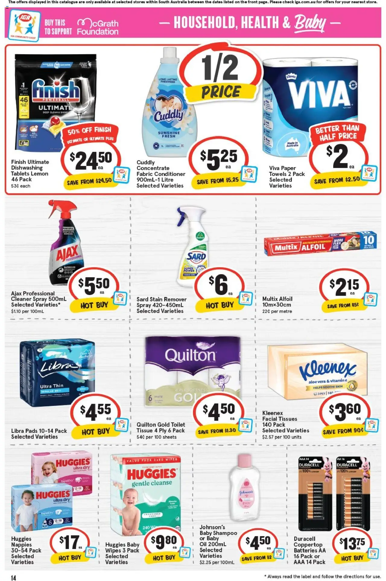 IGA catalogue - valid from 24.09.2025 | Page: 14 | Products: Cleaner, Shampoo, Tablets, Vitamin