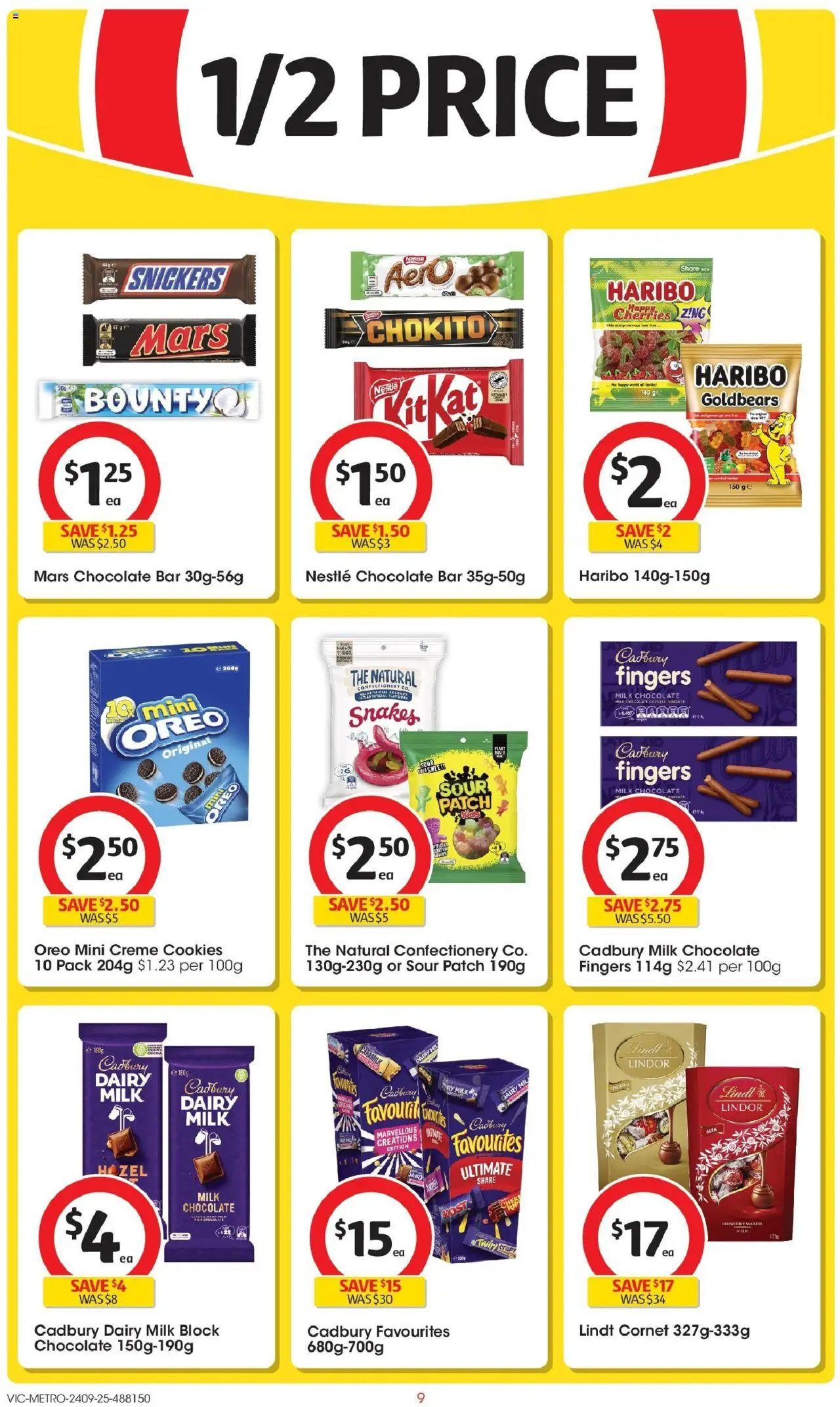 Coles catalogue - valid from 24.09.2025 | Page: 9 | Products: Cherries, Milk, Dairy, Chocolate