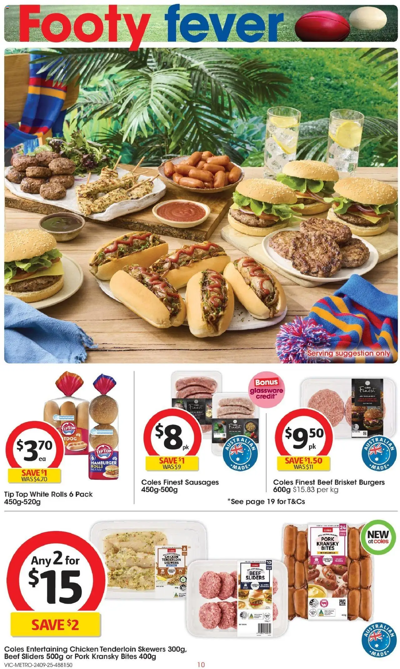 Coles catalogue - valid from 24.09.2025 | Page: 10 | Products: Glassware, Chicken, Pork, Beef