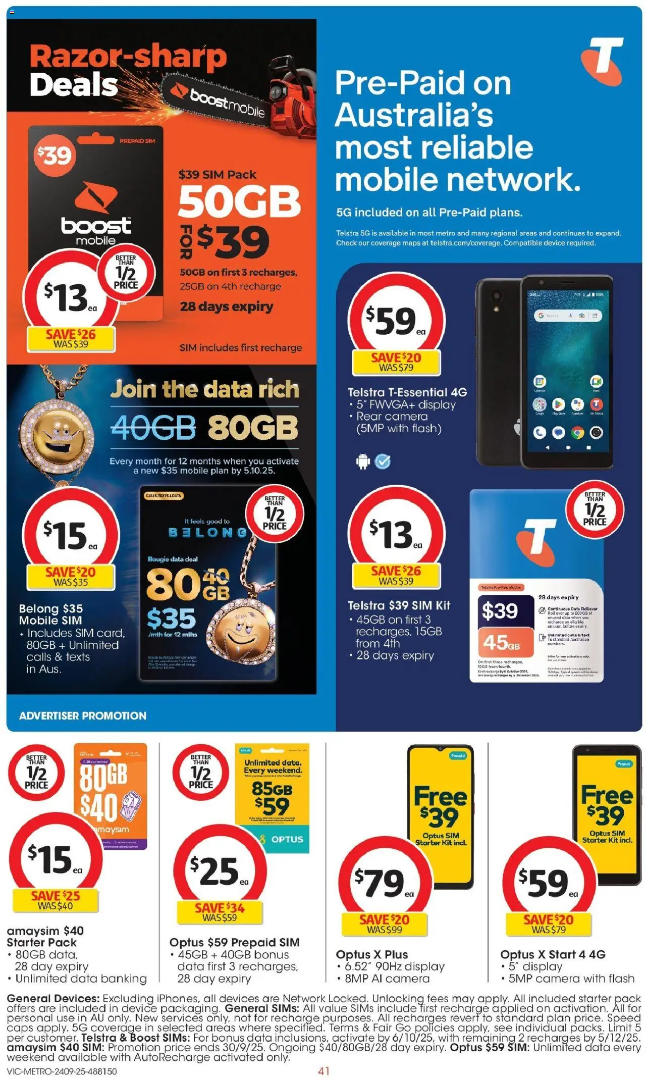 Coles catalogue - valid from 24.09.2025 | Page: 41 | Products: Device, Camera, Mobile