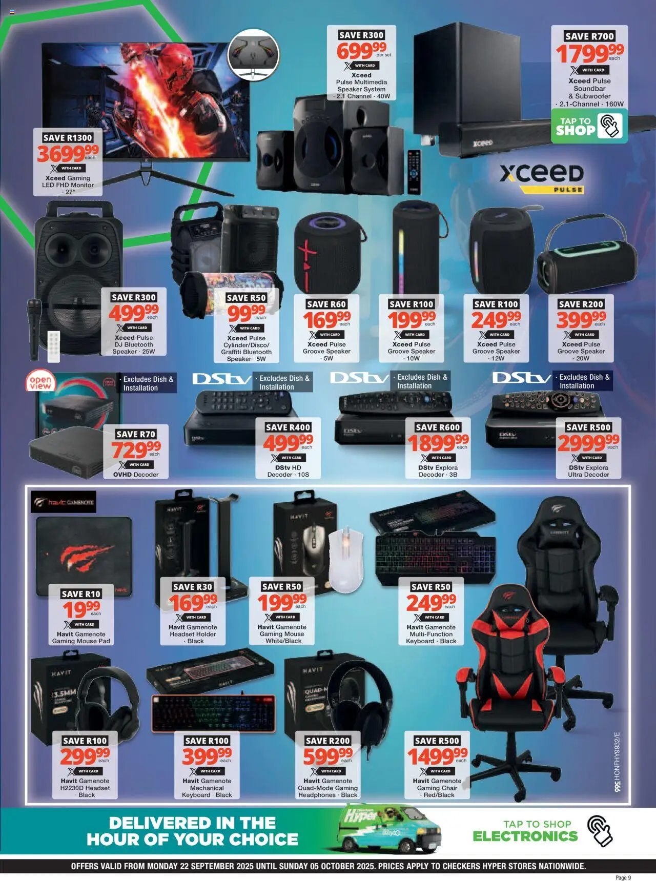 New Checkers catalogue – valid from 22.09.2025 | Page: 9 | Products: Monitor, Mouse, Keyboard, Chair
