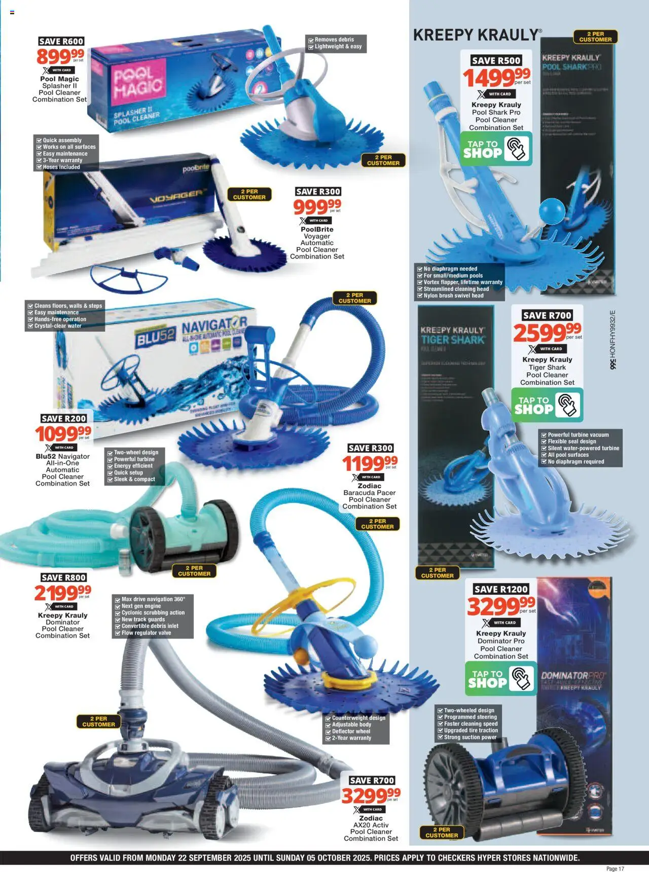 New Checkers catalogue – valid from 22.09.2025 | Page: 17 | Products: Brush, Valve, Tap, Water