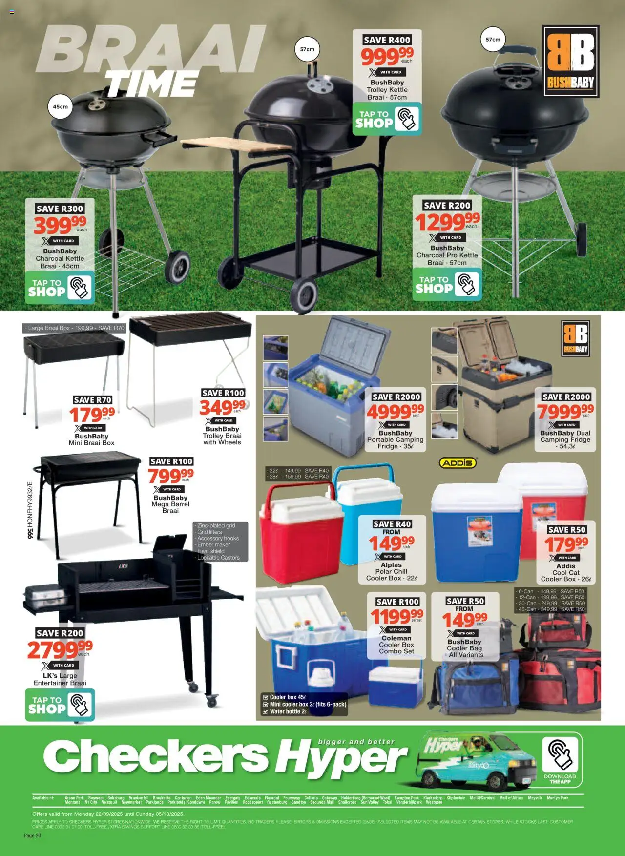 New Checkers catalogue – valid from 22.09.2025 | Page: 20 | Products: Kettle, Box, Cooler, Water