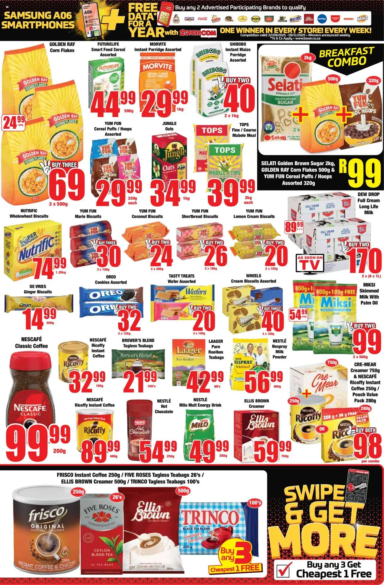 New Boxer catalogue – valid from 22.09.2025 | Page: 5 | Products: BB cream, Milk, Biscuits, Coffee
