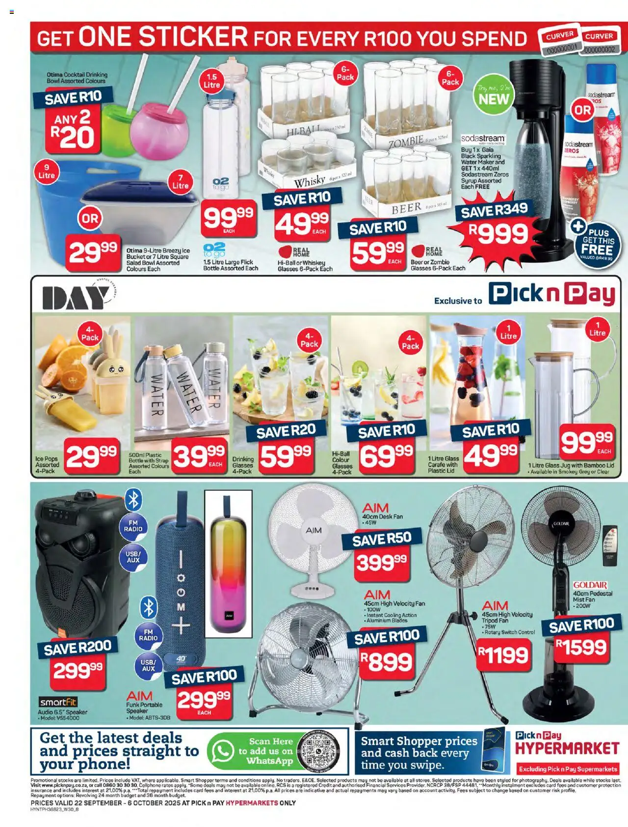 New Pick n Pay catalogue – valid from 22.09.2025 | Page: 8 | Products: Glasses, Pedestal, Bowl, Salad