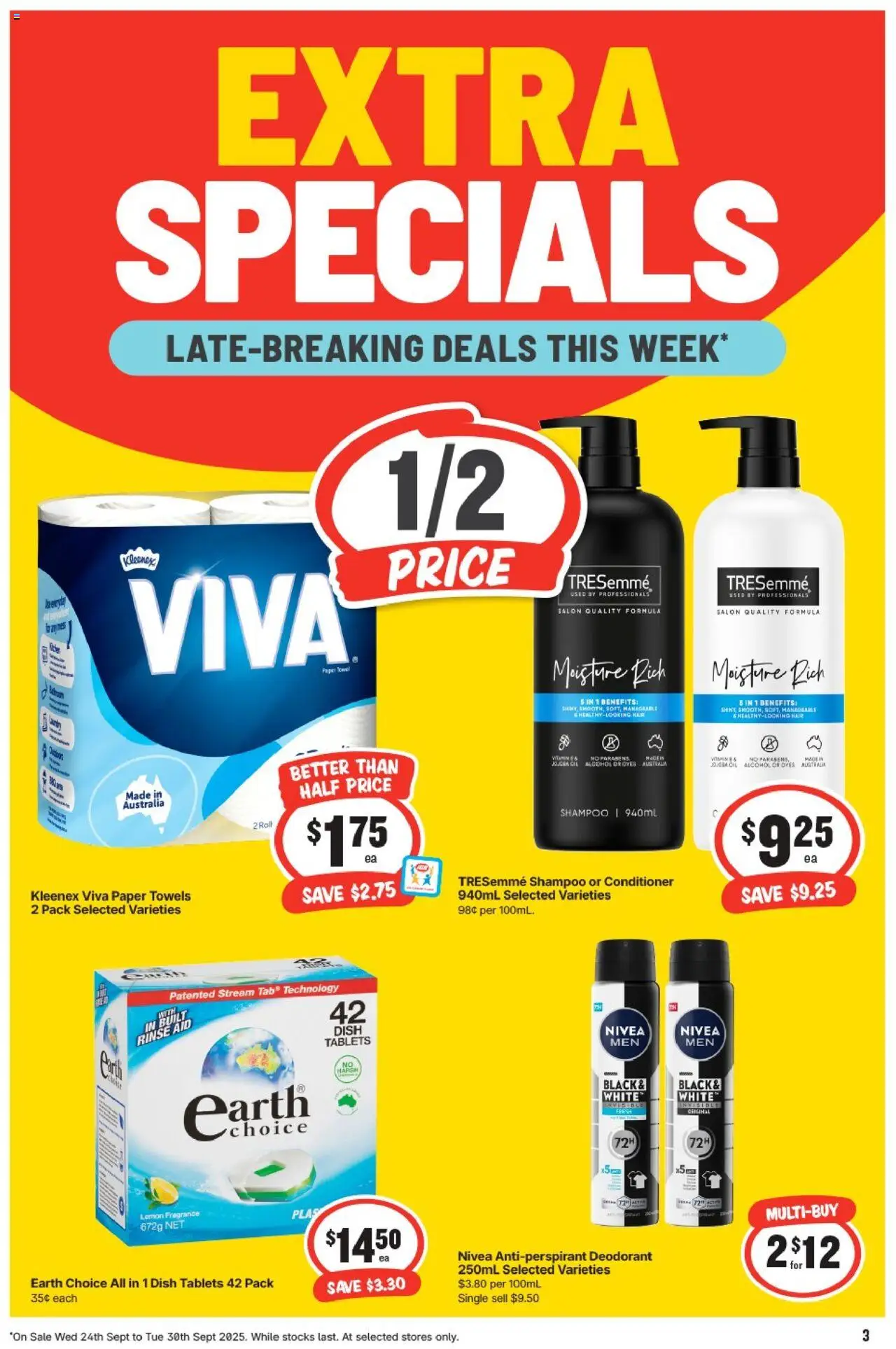 IGA catalogue - valid from 24.09.2025 | Page: 4 | Products: Shampoo, Deodorant, Lemon, Vitamin