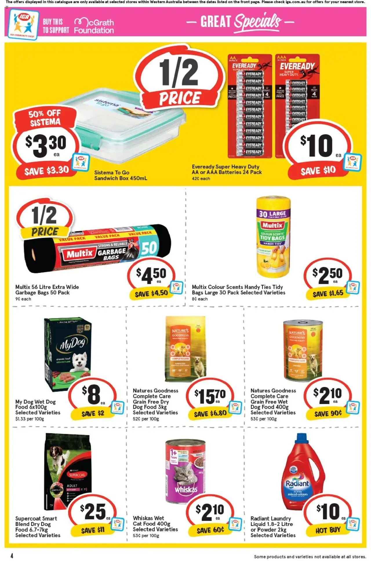 IGA catalogue - valid from 24.09.2025 | Page: 7 | Products: Powder, Beef, Batteries, Laundry