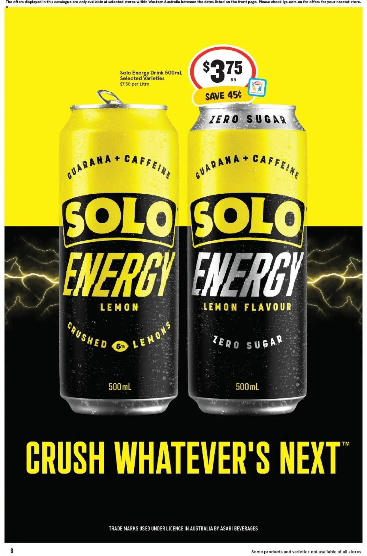 IGA catalogue - valid from 24.09.2025 | Page: 9 | Products: Energy drink, Sugar, Lemon
