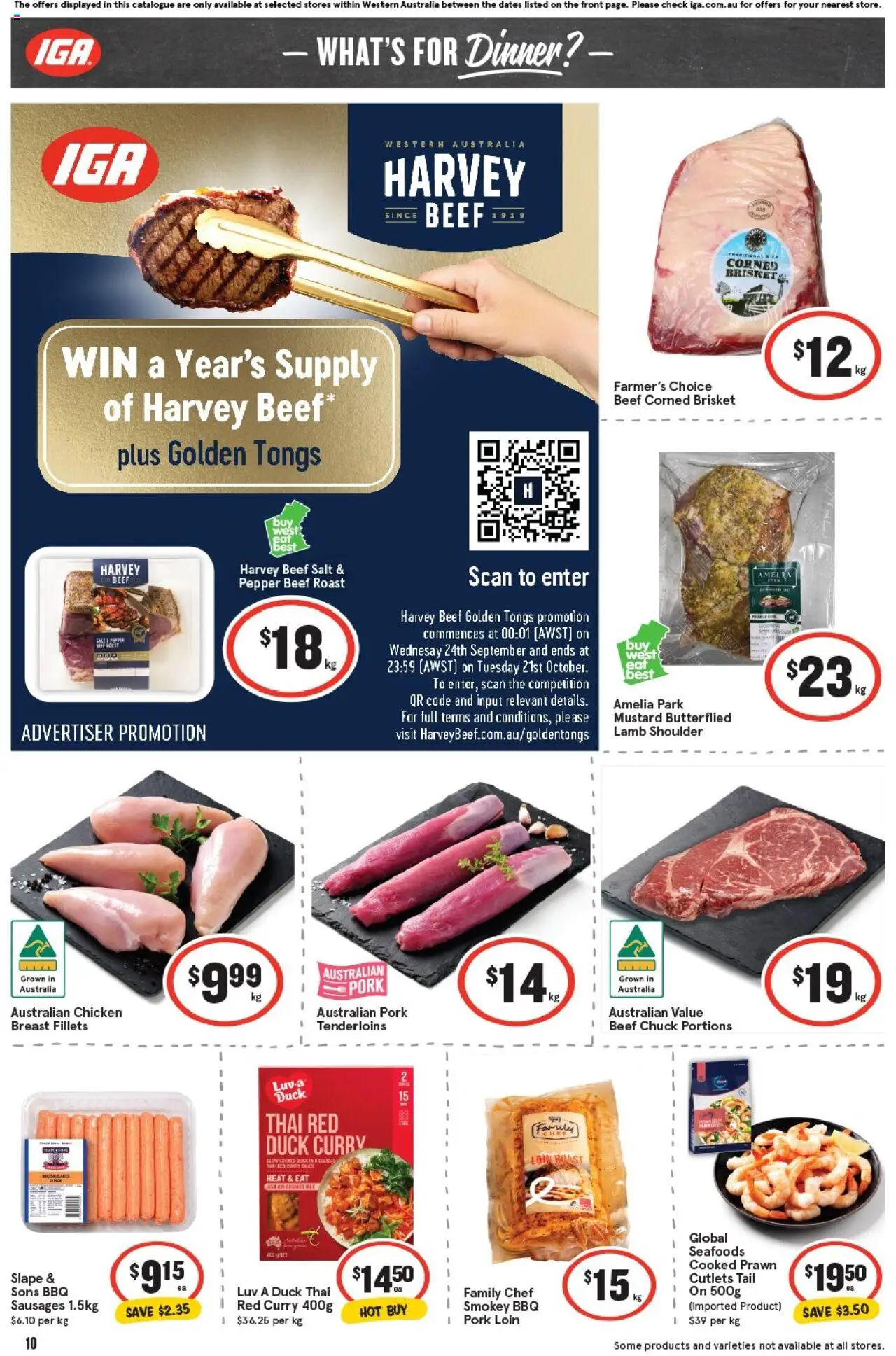 IGA catalogue - valid from 24.09.2025 | Page: 13 | Products: Duck, Pork, Beef, Salt