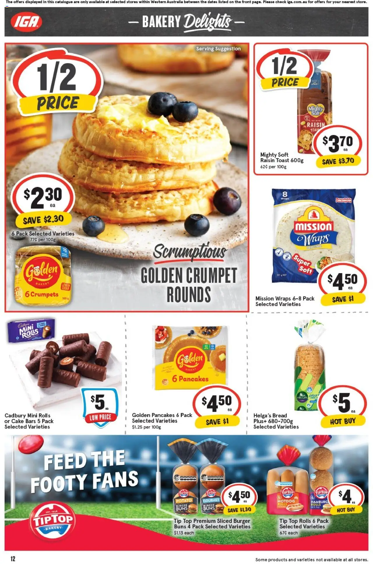 IGA catalogue - valid from 24.09.2025 | Page: 15 | Products: Crumpets, Bread, Bakery