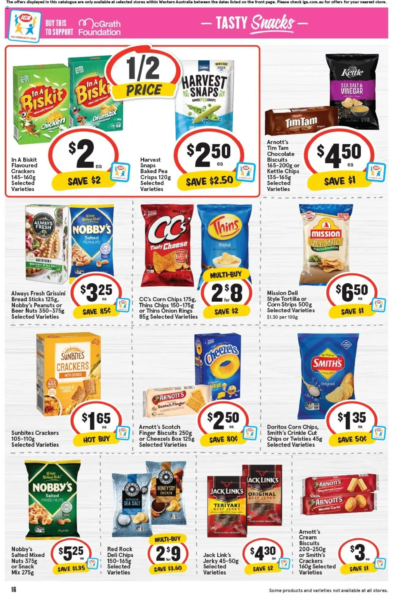 IGA catalogue - valid from 24.09.2025 | Page: 19 | Products: Crackers, Cheese, Chocolate, Nuts