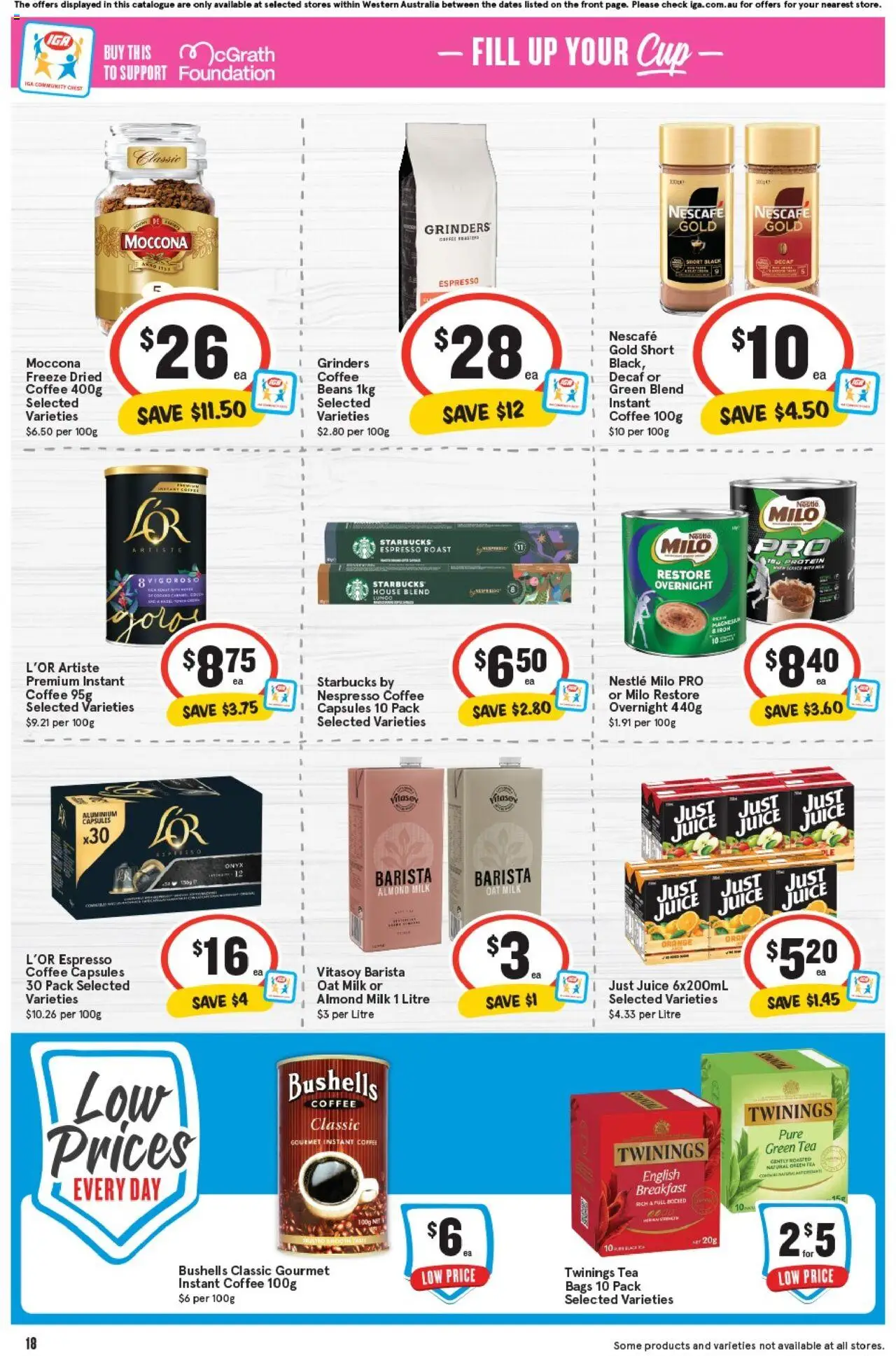 IGA catalogue - valid from 24.09.2025 | Page: 21 | Products: Milk, Coffee, Tea, Iron