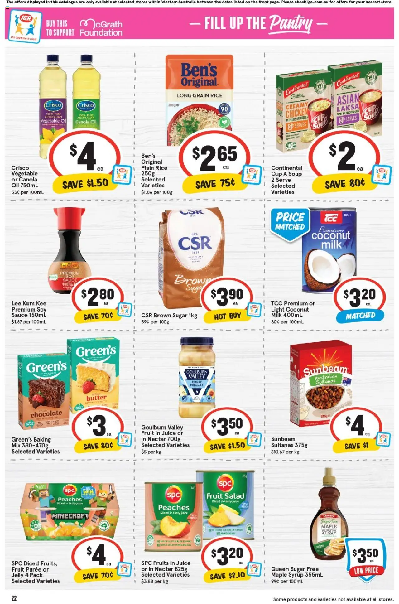 IGA catalogue - valid from 24.09.2025 | Page: 25 | Products: Milk, Butter, Oil, Fruits