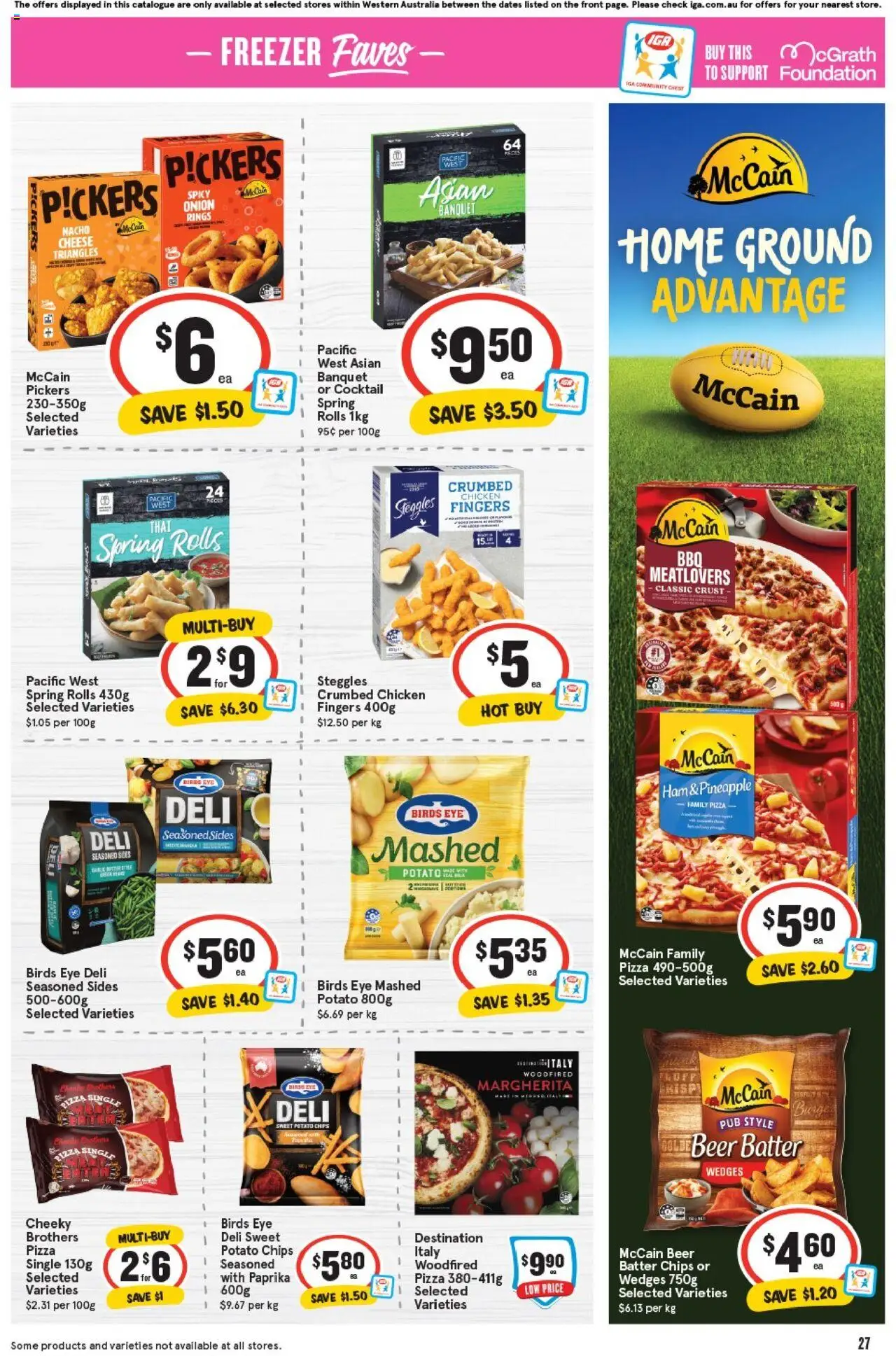 IGA catalogue - valid from 24.09.2025 | Page: 30 | Products: Pizza, Chips, Foundation, Freezer