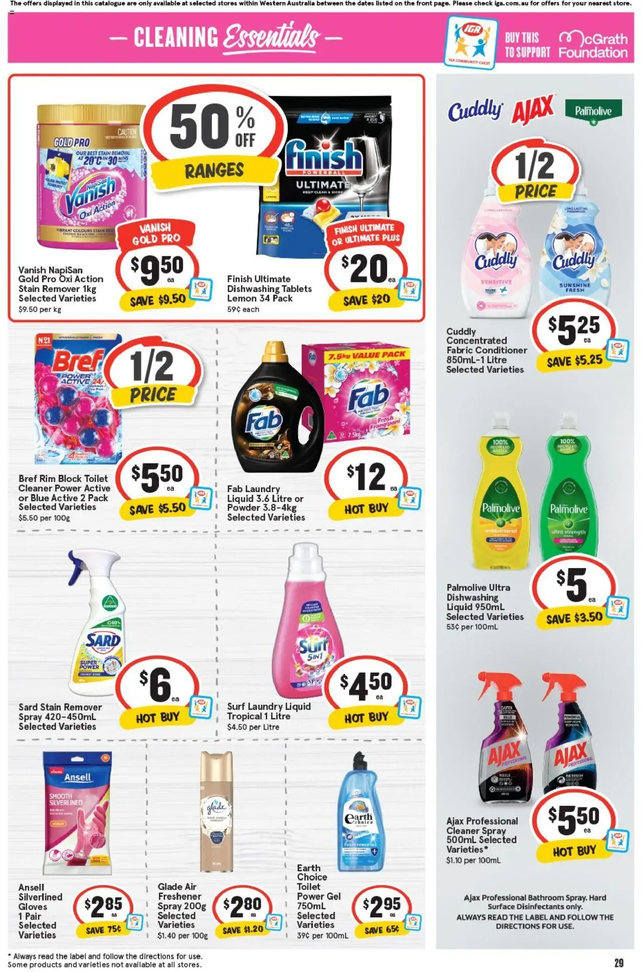 IGA catalogue - valid from 24.09.2025 | Page: 32 | Products: Powder, Lemon, Laundry, Bathroom